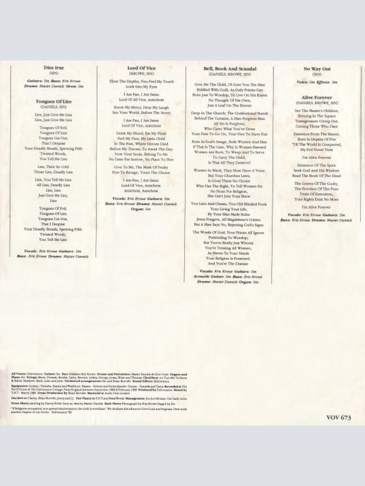 Vinyl / Deliverance (11) - Evil Friendship