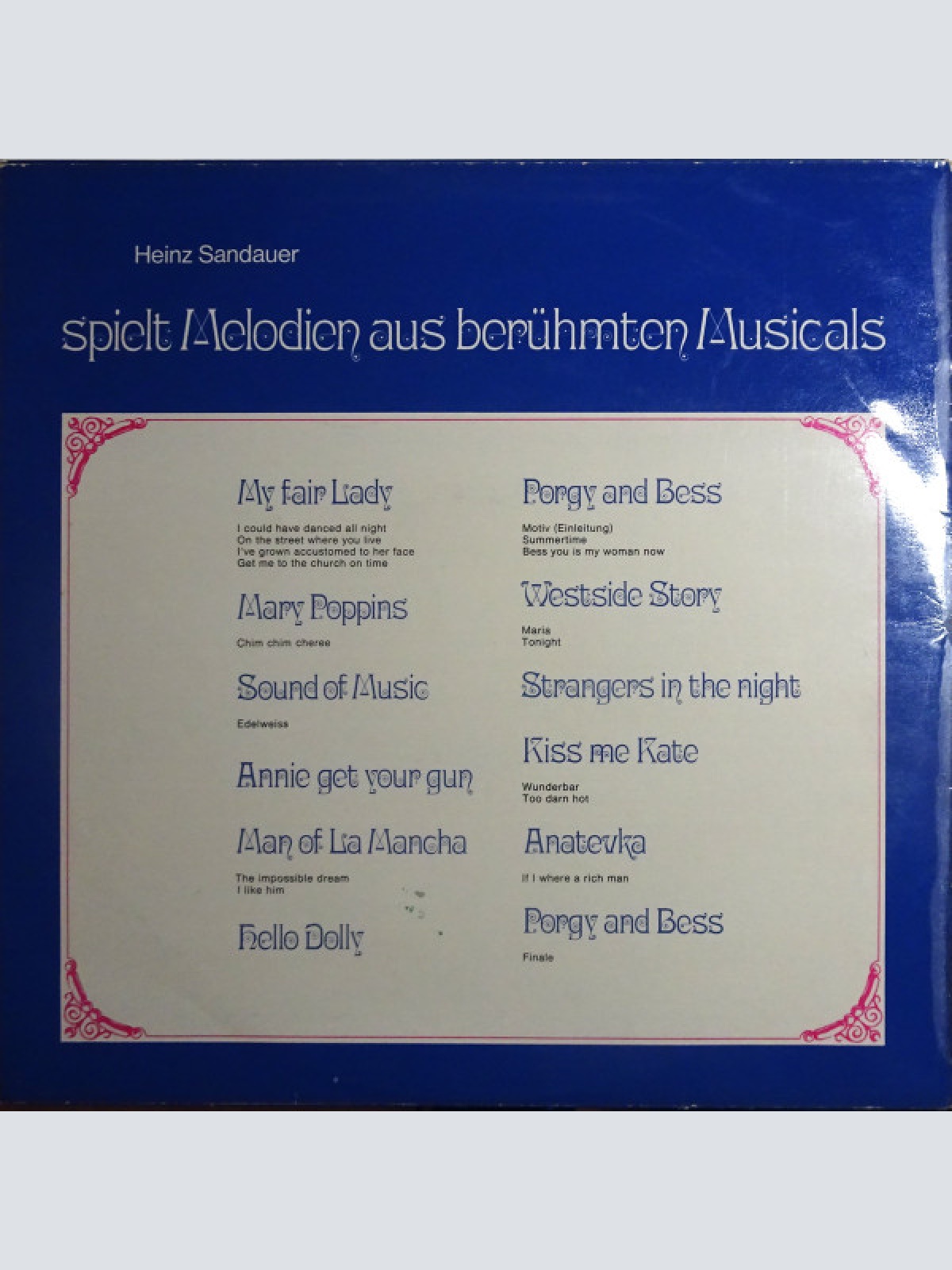 Vinyl / Heinz Sandauer - Spielt Musicals