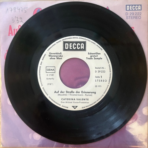 Vinyl / Caterina Valente - Auf Der Straße Der Erinnerung