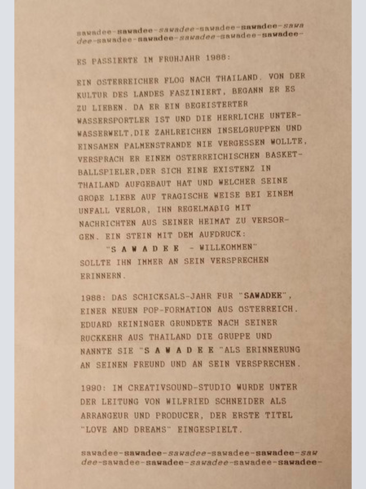 Vinyl / Sawadee - Love And Dreams