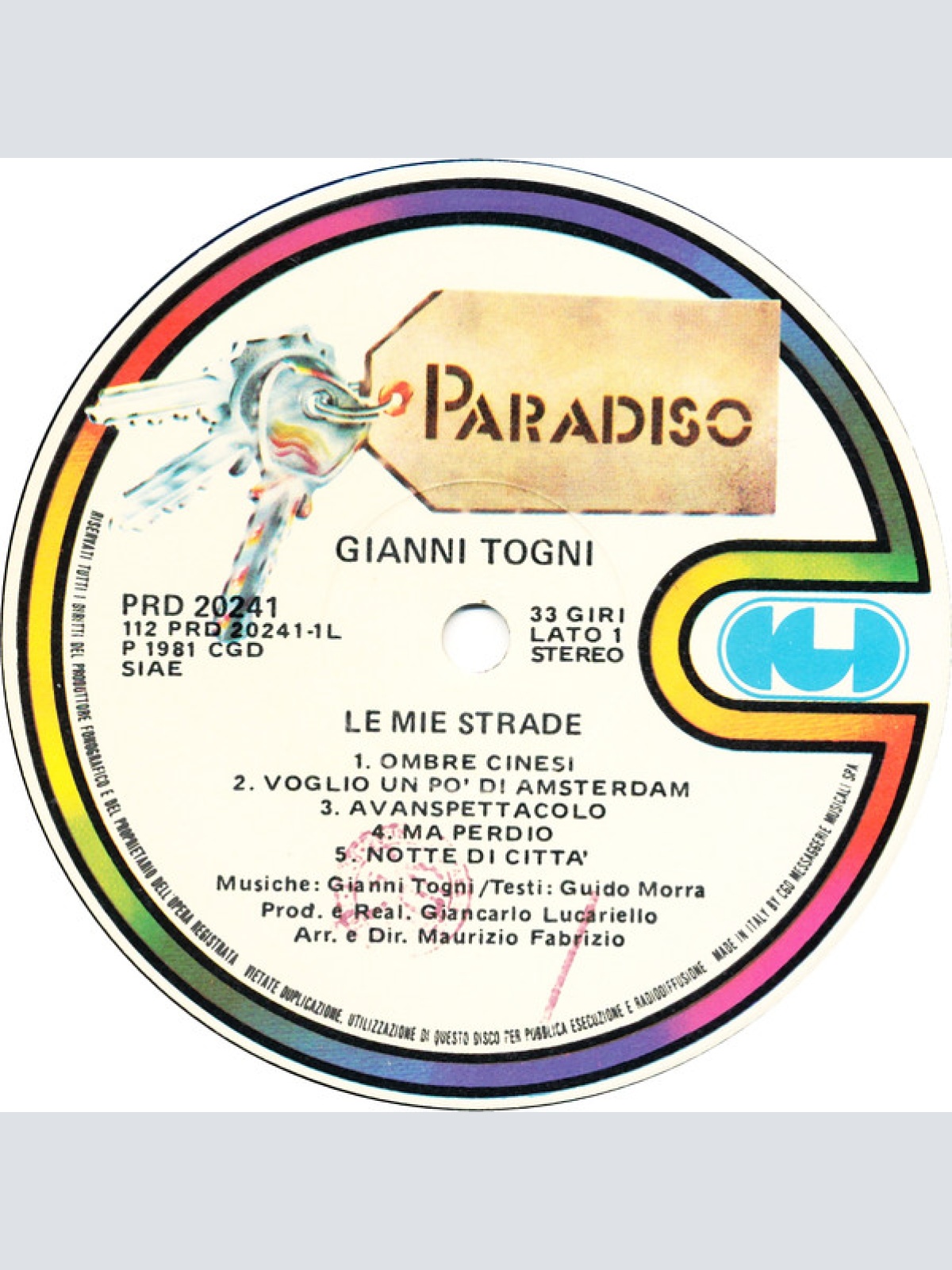 Vinyl / Gianni Togni - Le Mie Strade