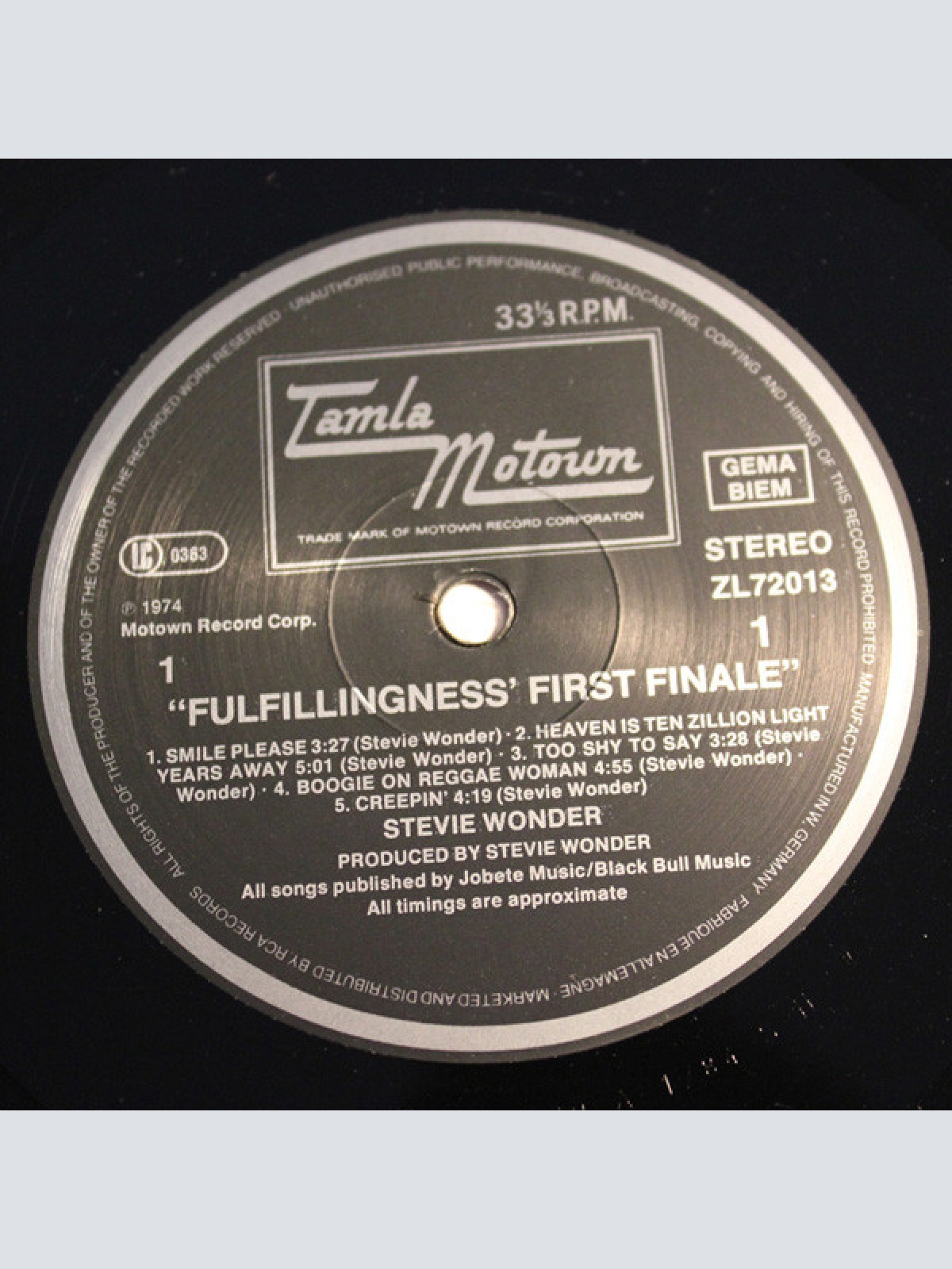 Vinyl / Stevie Wonder - Fulfillingness' First Finale