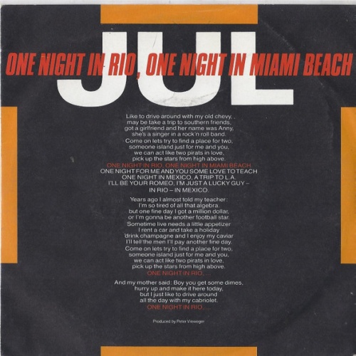 Vinyl / Jul* - One Night In Rio, One Night In Miami Beach