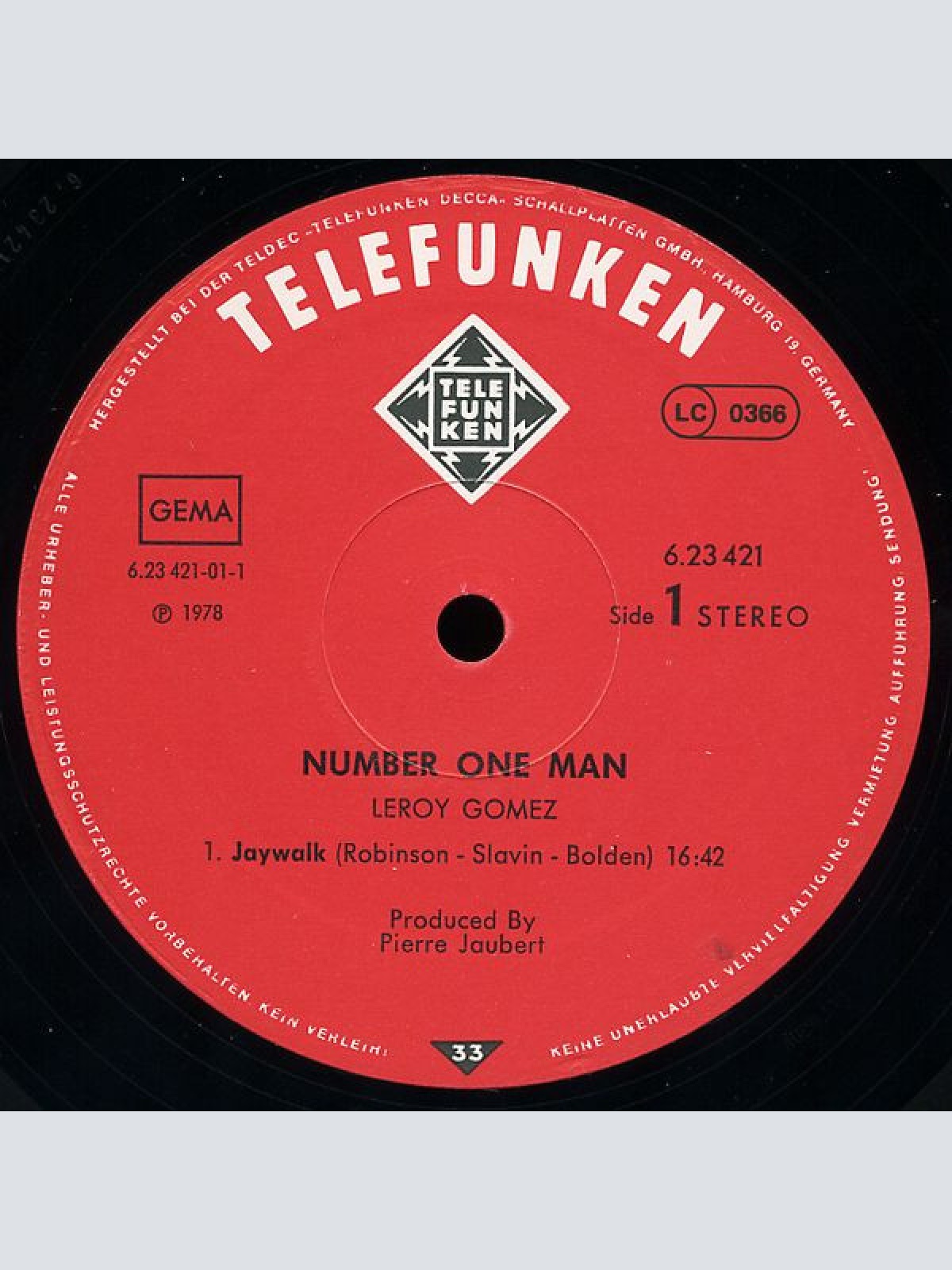 Vinyl / Leroy Gomez - Number One Man