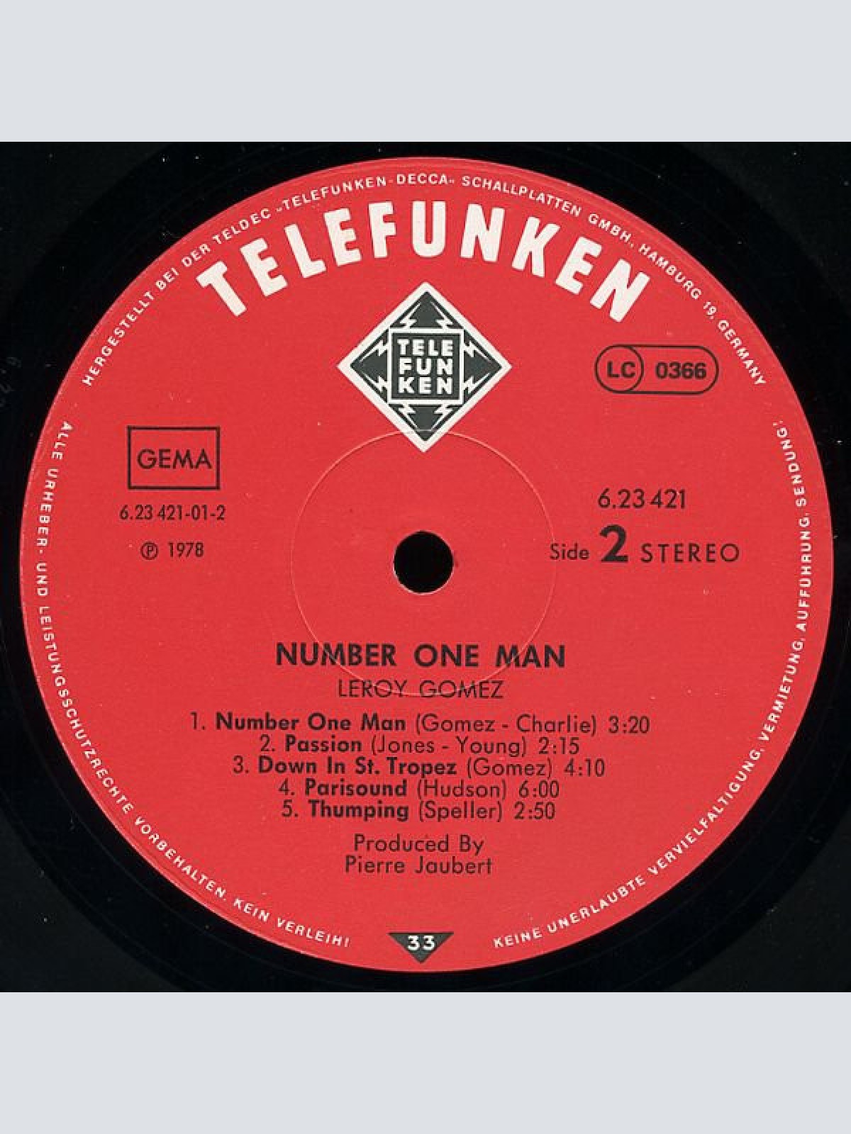 Vinyl / Leroy Gomez - Number One Man