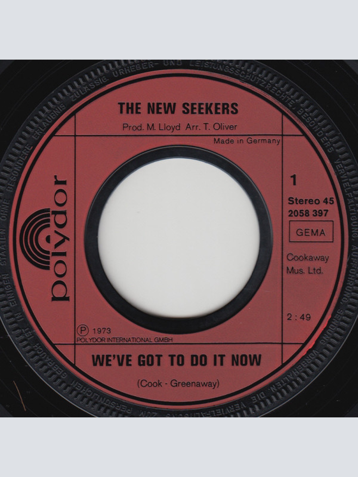 Vinyl / The New Seekers - We've Got To Do It Now