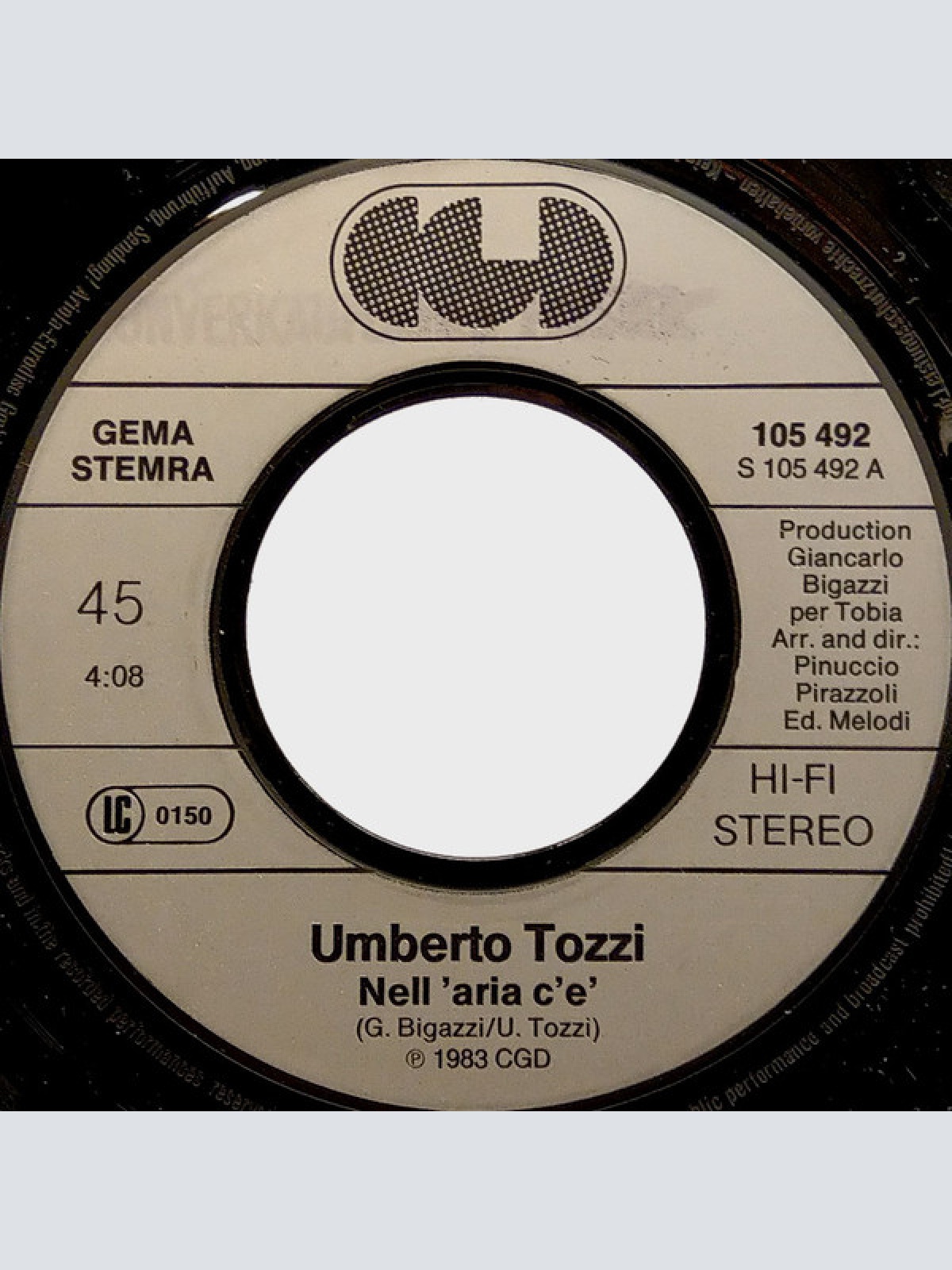 Vinyl / Umberto Tozzi - Nell'Aria C'É