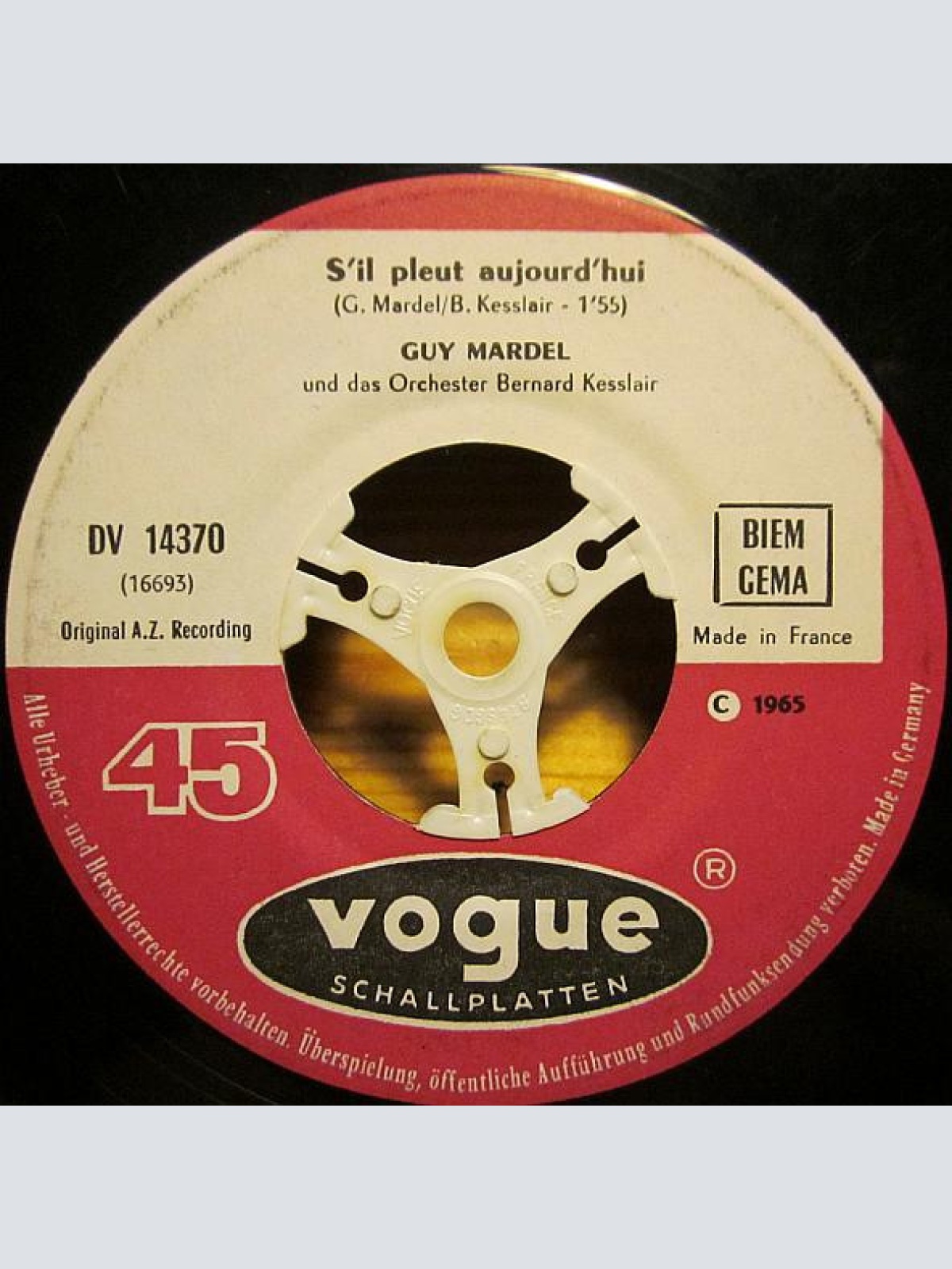 Vinyl / Guy Mardel - N'Avoue Jamais