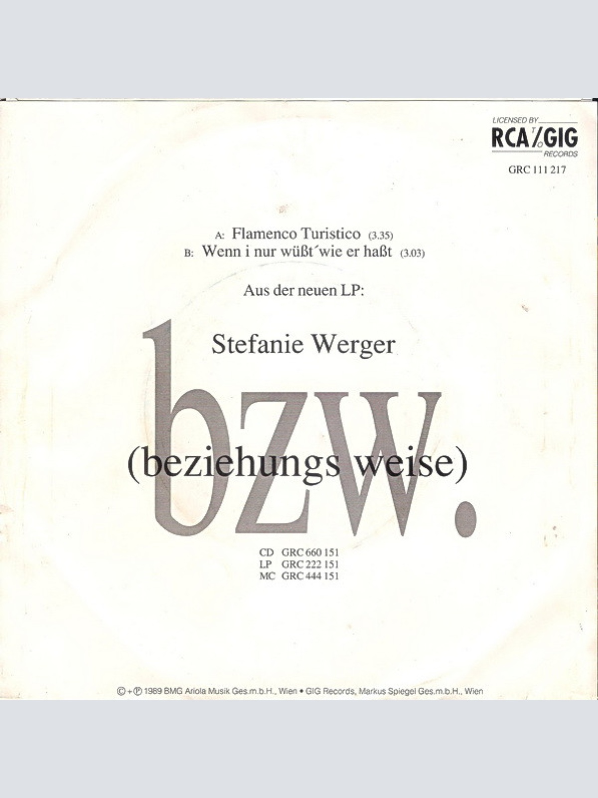 Vinyl / Stefanie Werger - Flamenco Turistico