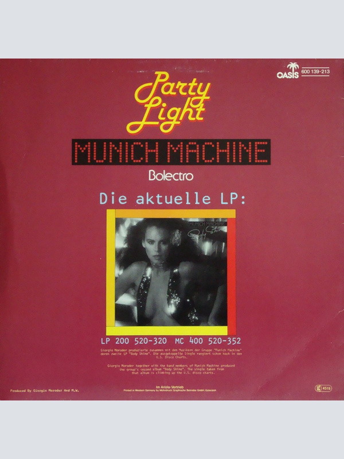 Vinyl / Munich Machine - Party Light (Long Version)