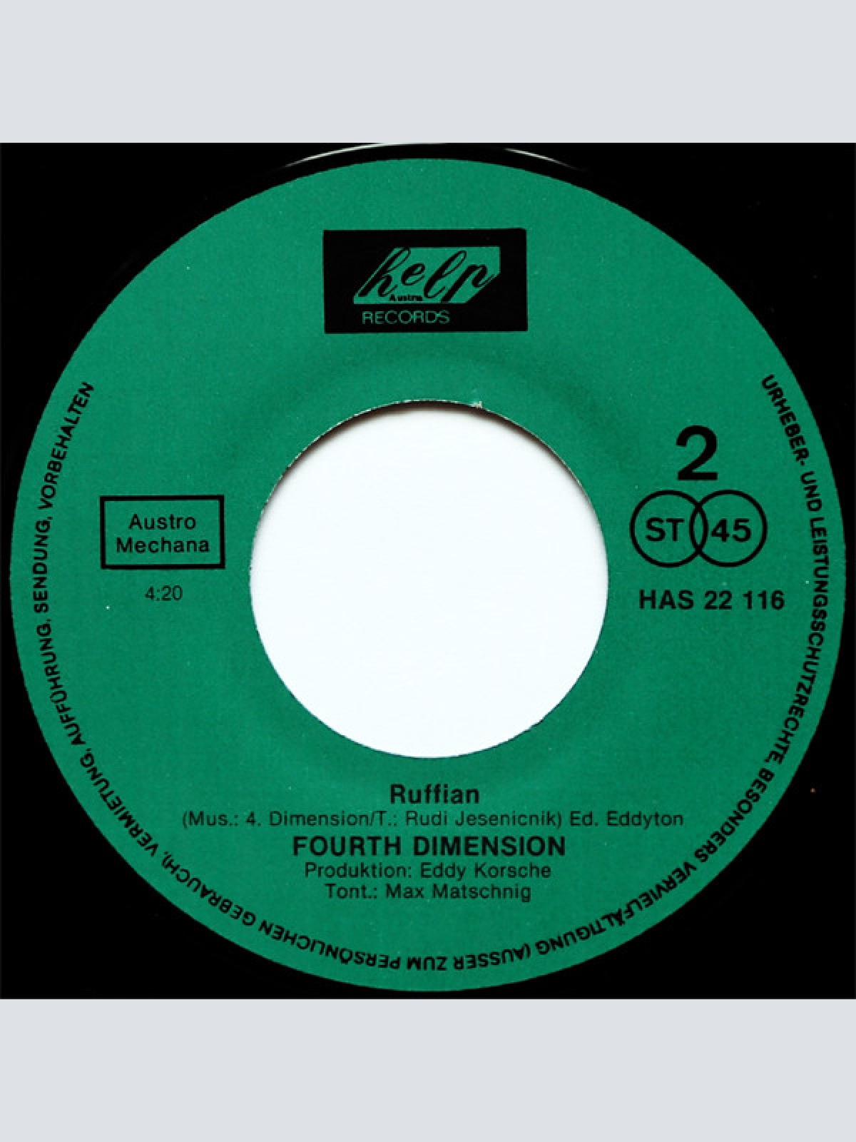 Vinyl / Fourth Dimension* - Mister Count / Ruffian