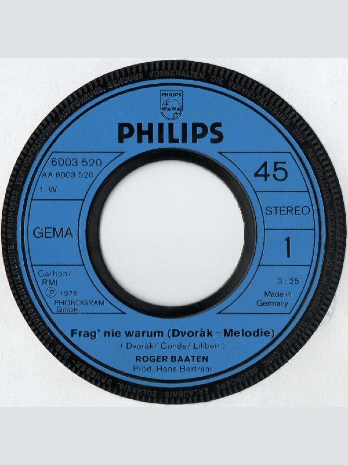 Vinyl / Roger Baaten* - Frag' Nie Warum