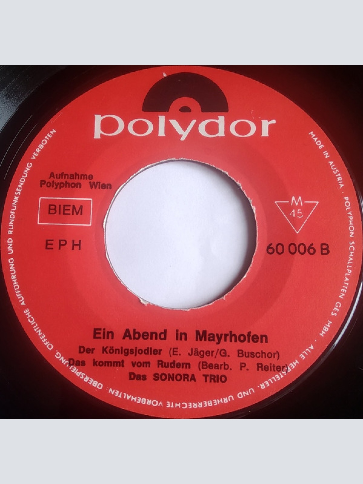 Vinyl / Das Sonora Trio* - Ein Abend In Mayrhofen