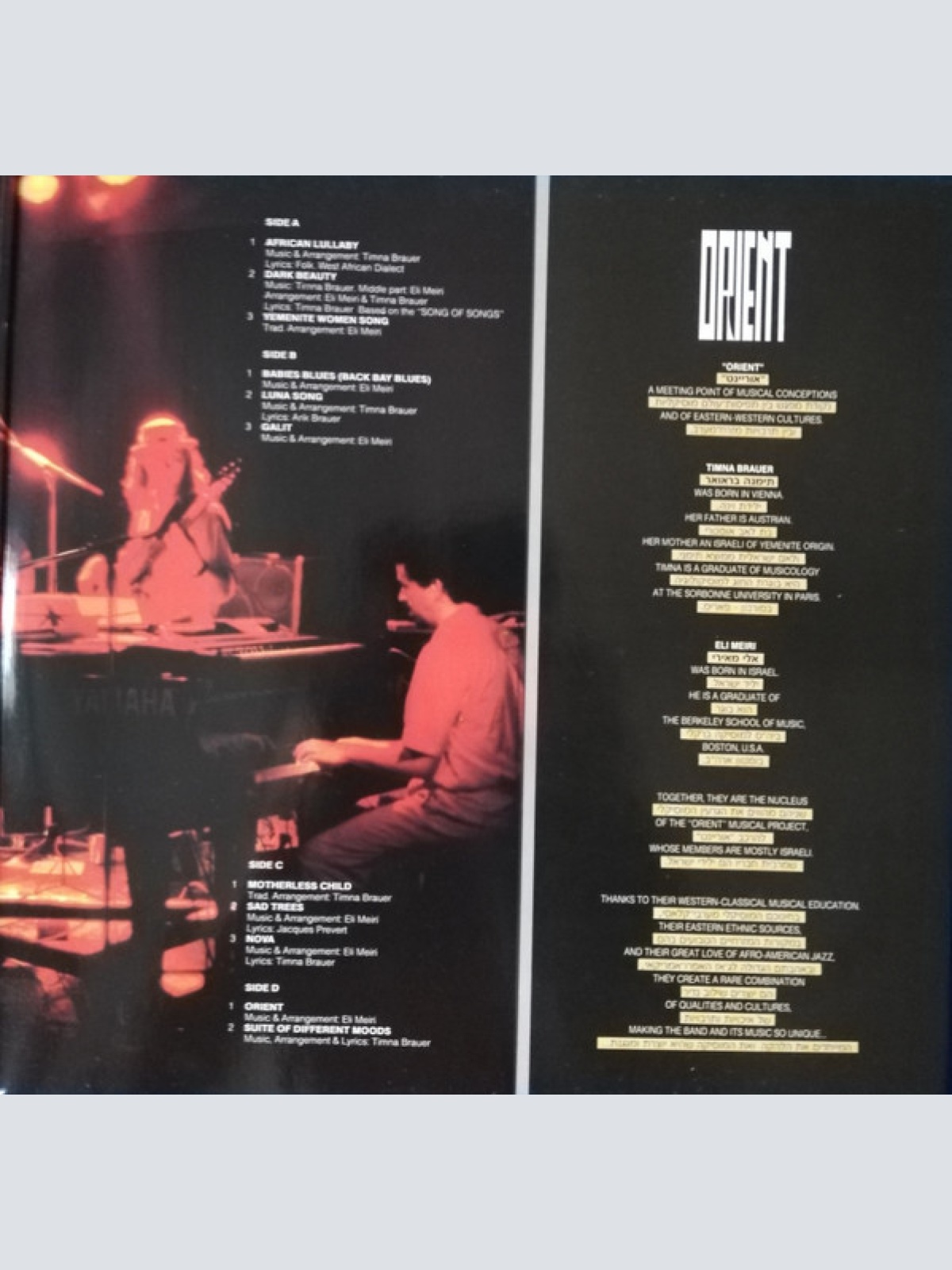 Vinyl / Timna Brauer - Eli Meiri* - Orient Live