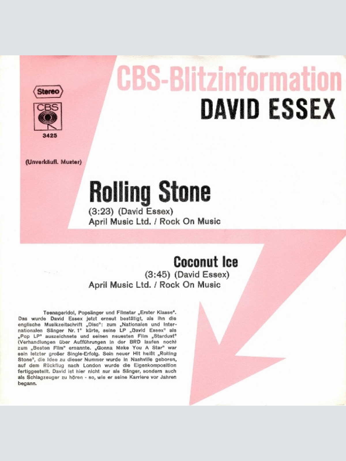 Vinyl / David Essex - Rolling Stone