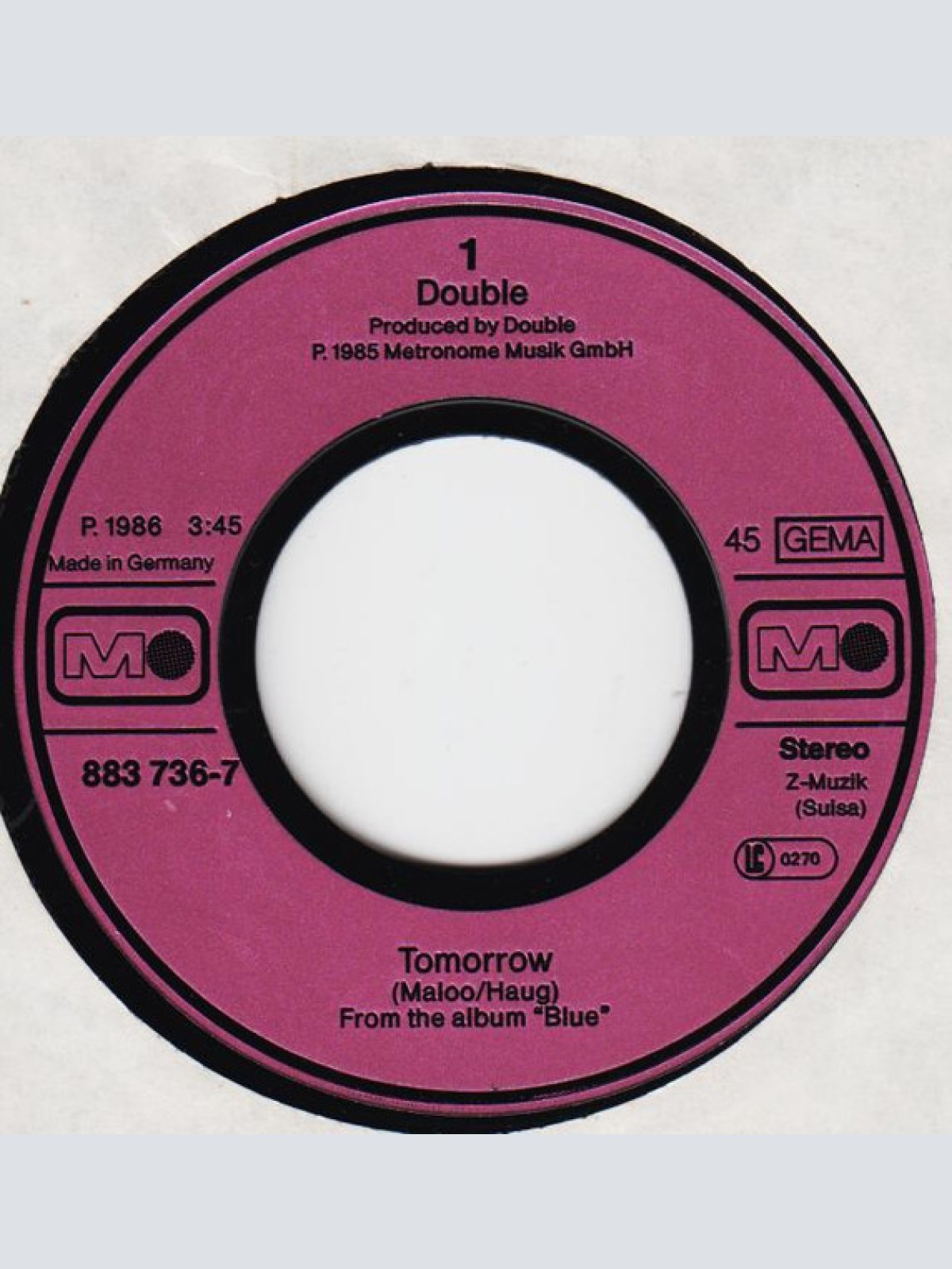 Vinyl / Double - Tomorrow