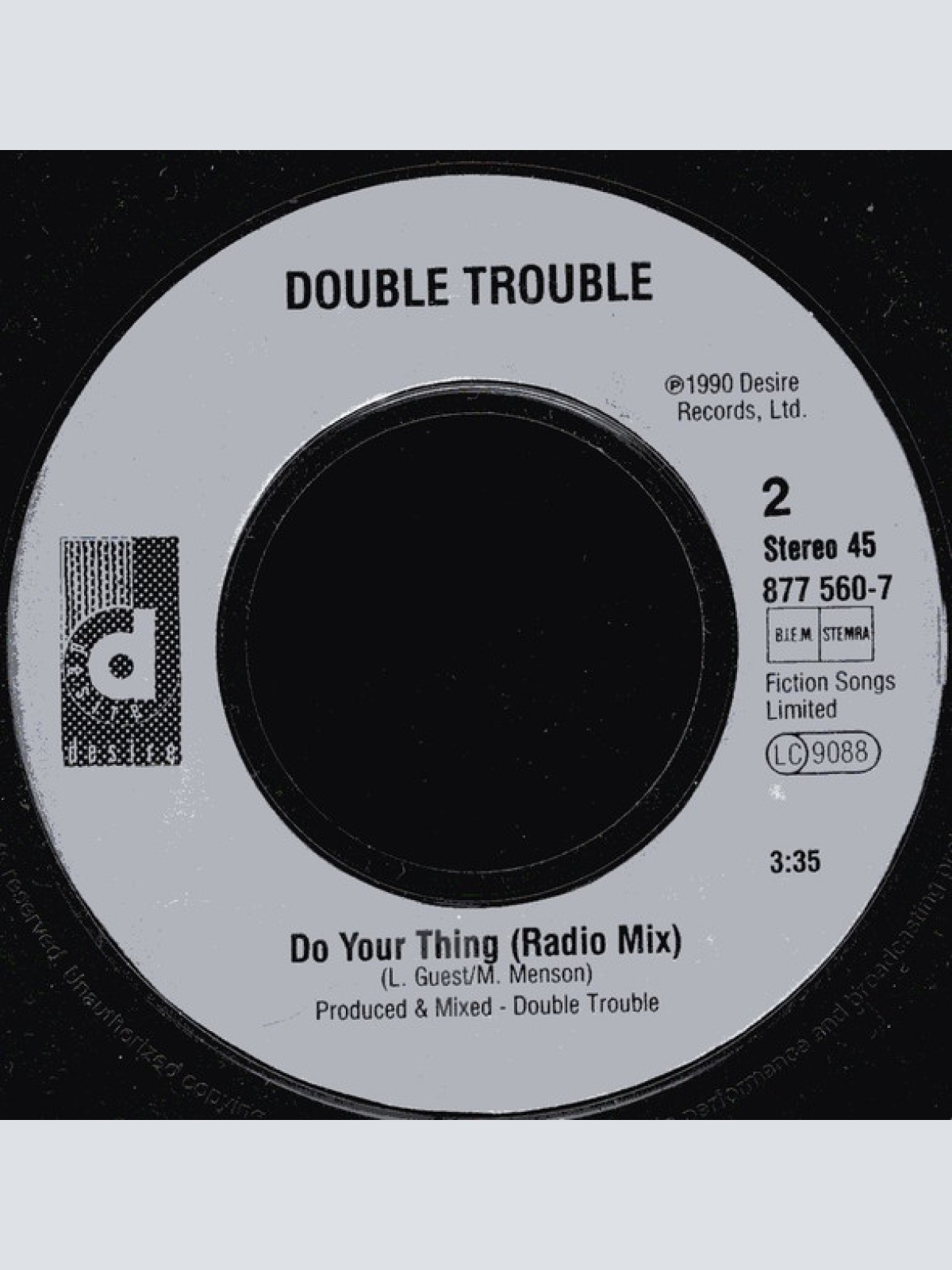 Vinyl / Double Trouble - Love Don't Live Here Anymore