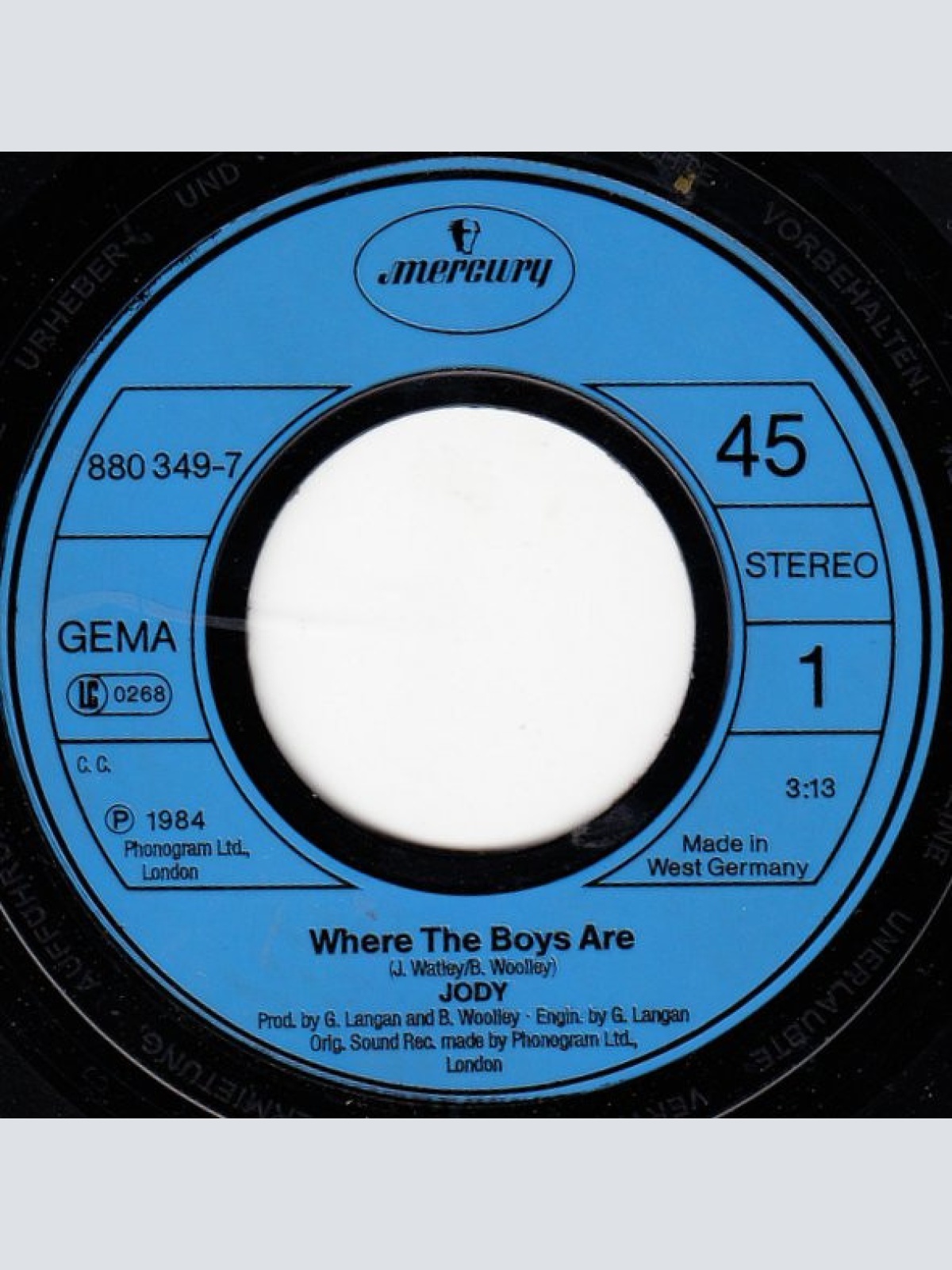 Vinyl / Jody* - Where The Boys Are