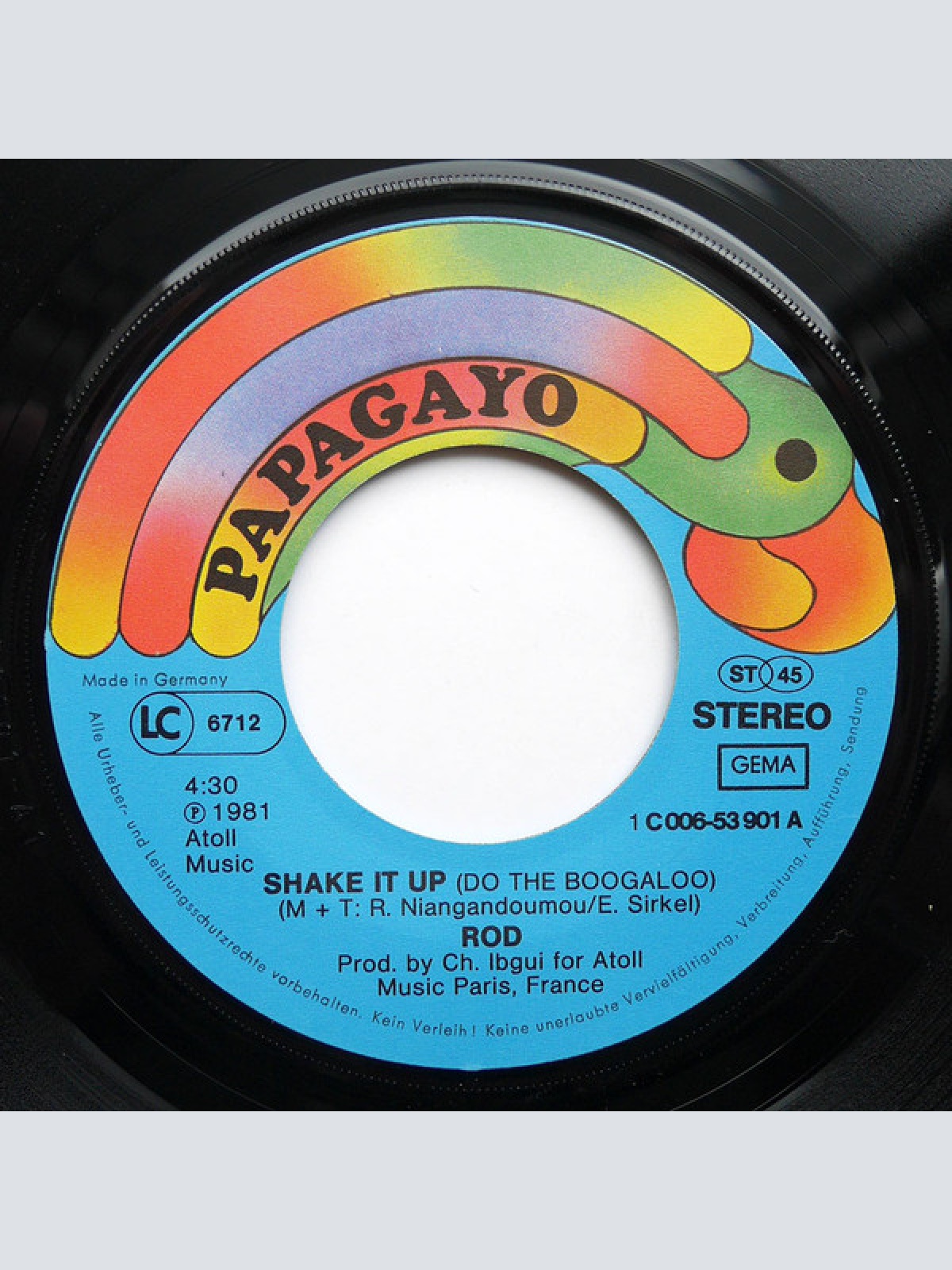 Vinyl / Rod - Shake It Up (Do The Boogaloo)