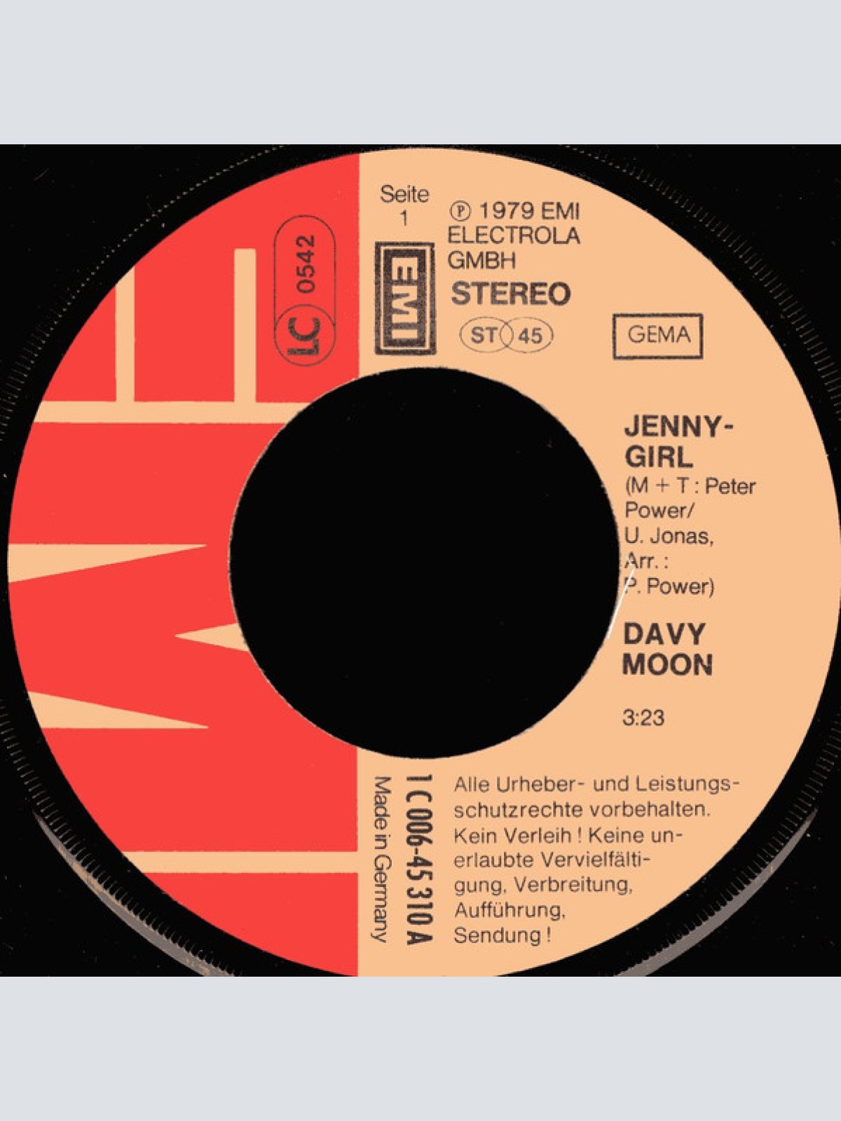 Vinyl / Davy Moon - Jenny Girl