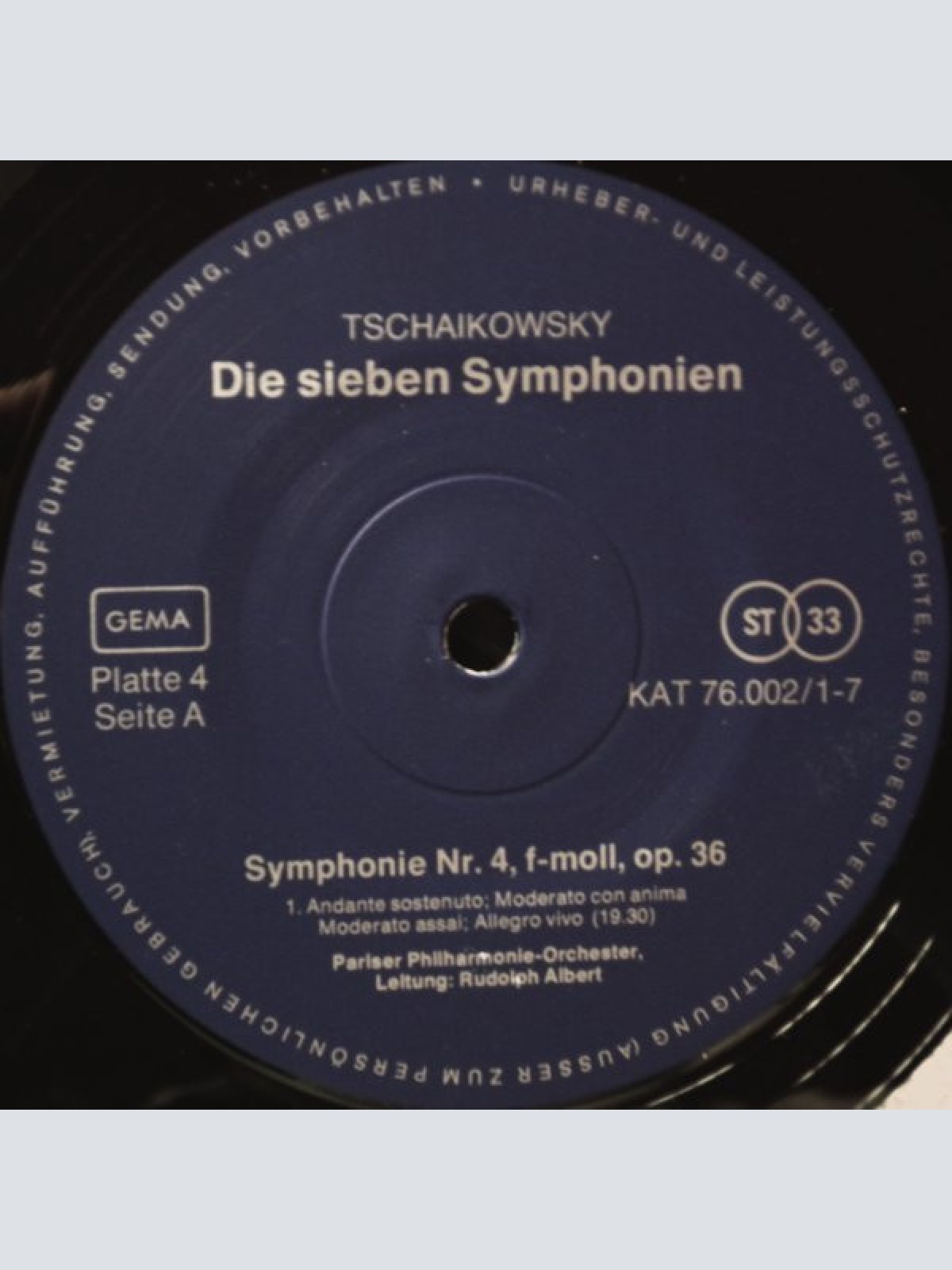 Vinyl / P. Tschaïkowsky* - Sieben Symphonien