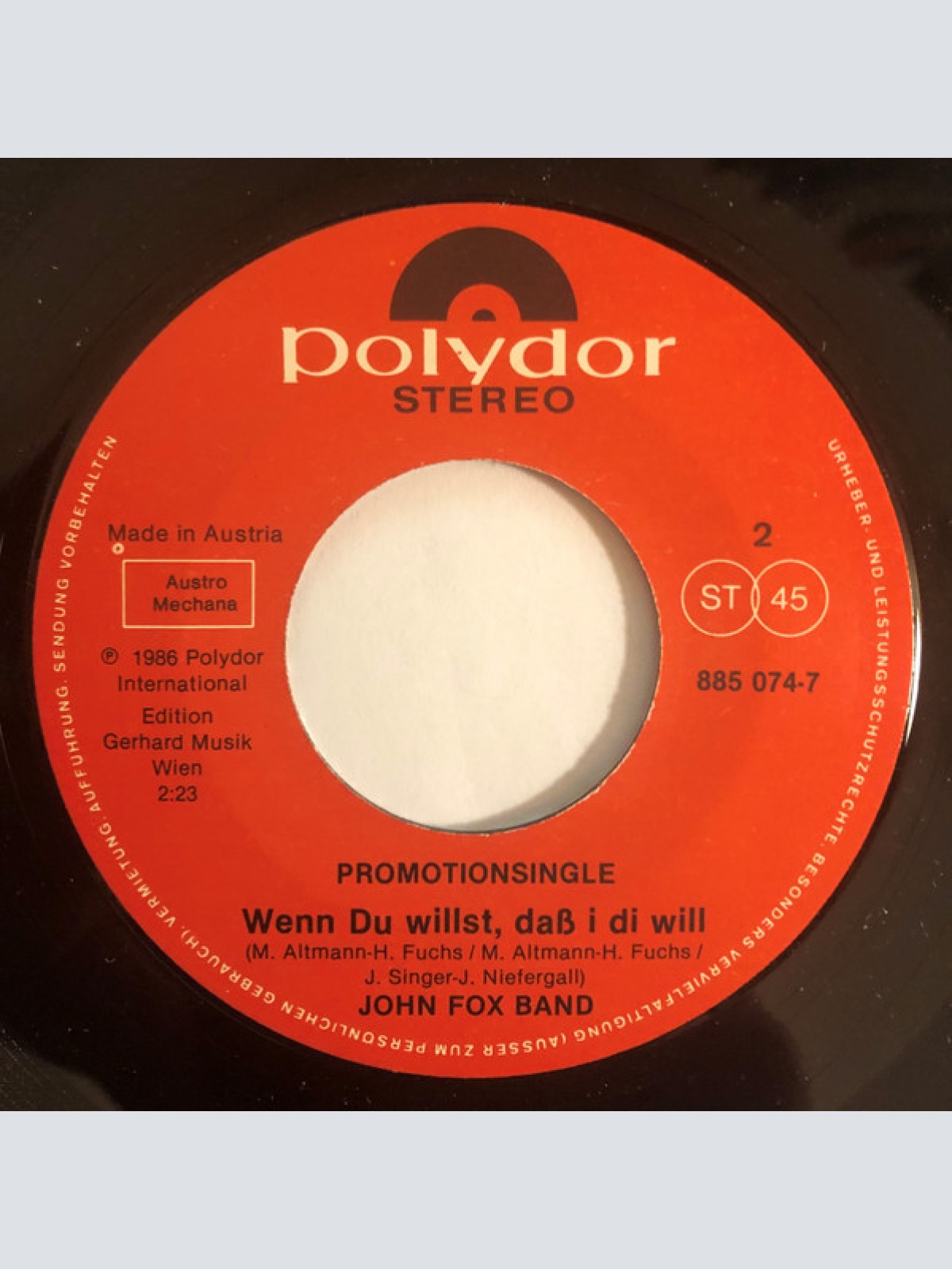 Vinyl / John Fox Band - Traumfrau