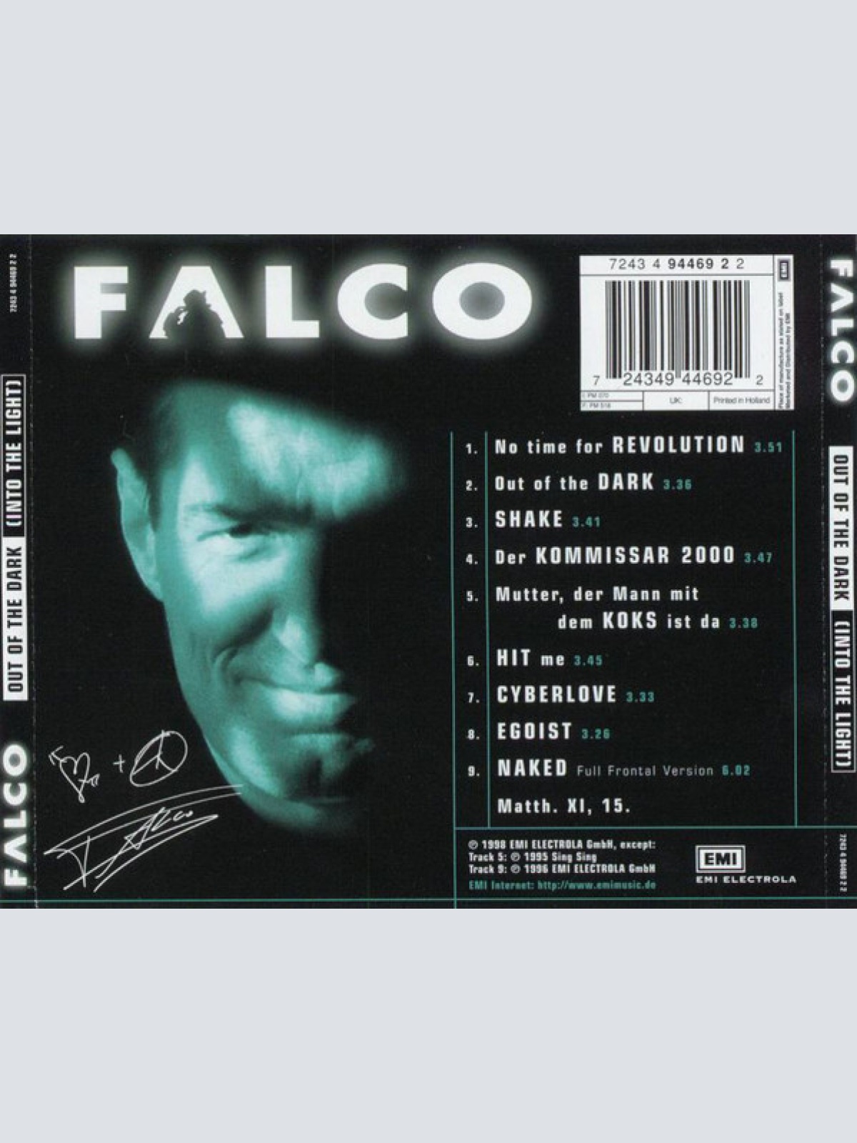 CD / Falco - Out Of The Dark (Into The Light)