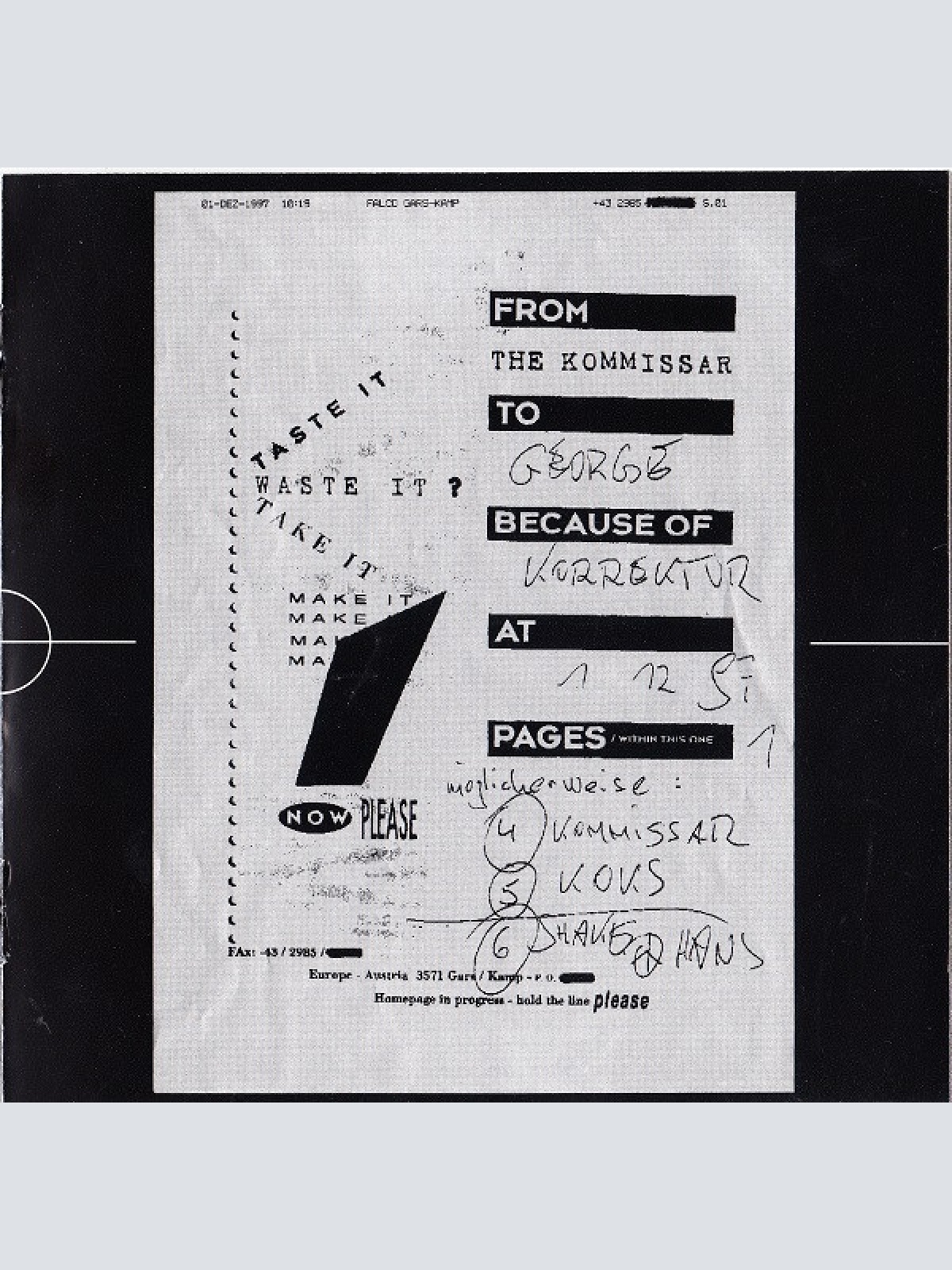 CD / Falco - Out Of The Dark (Into The Light)