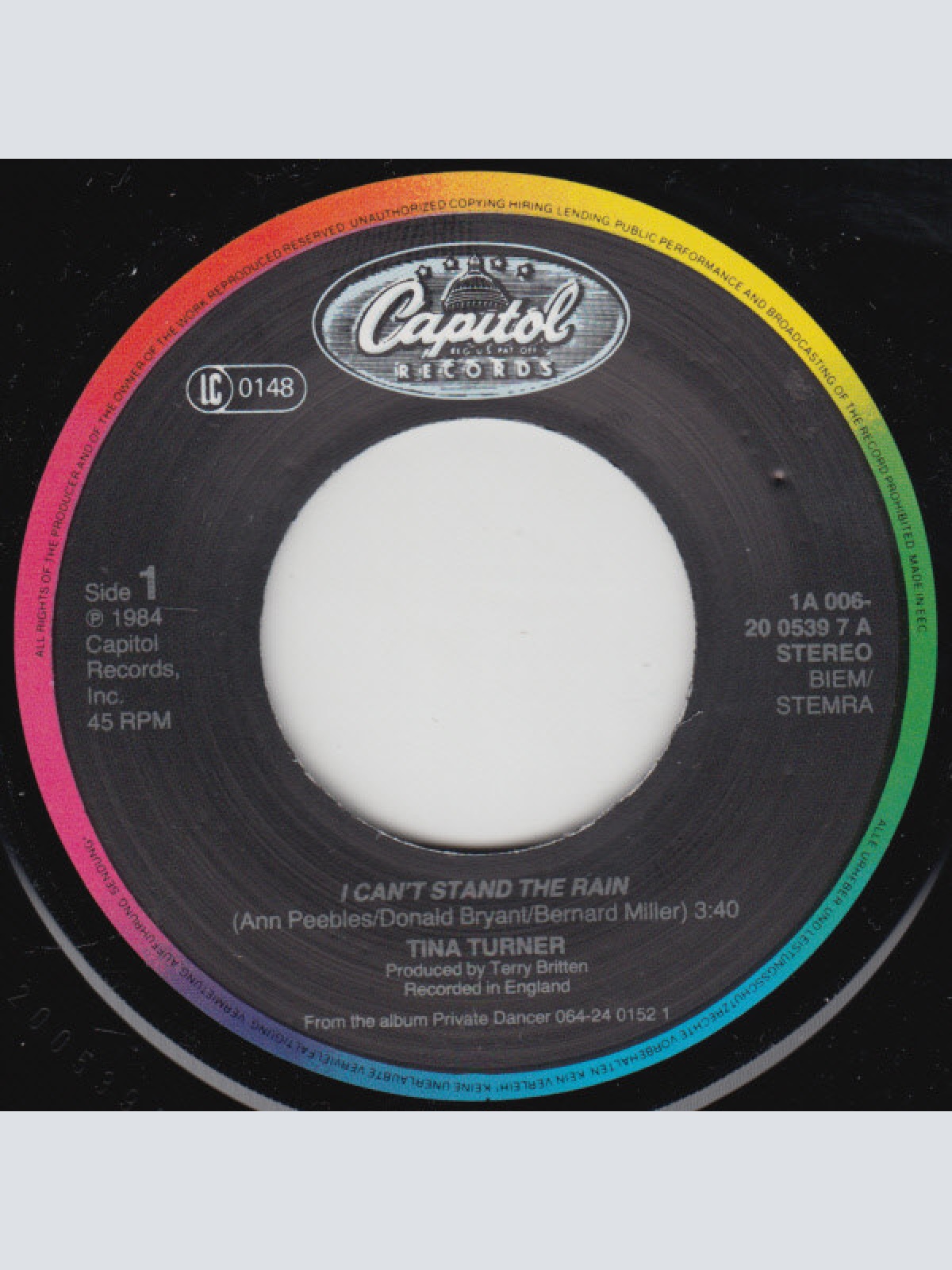 Vinyl / Tina Turner - I Can't Stand The Rain