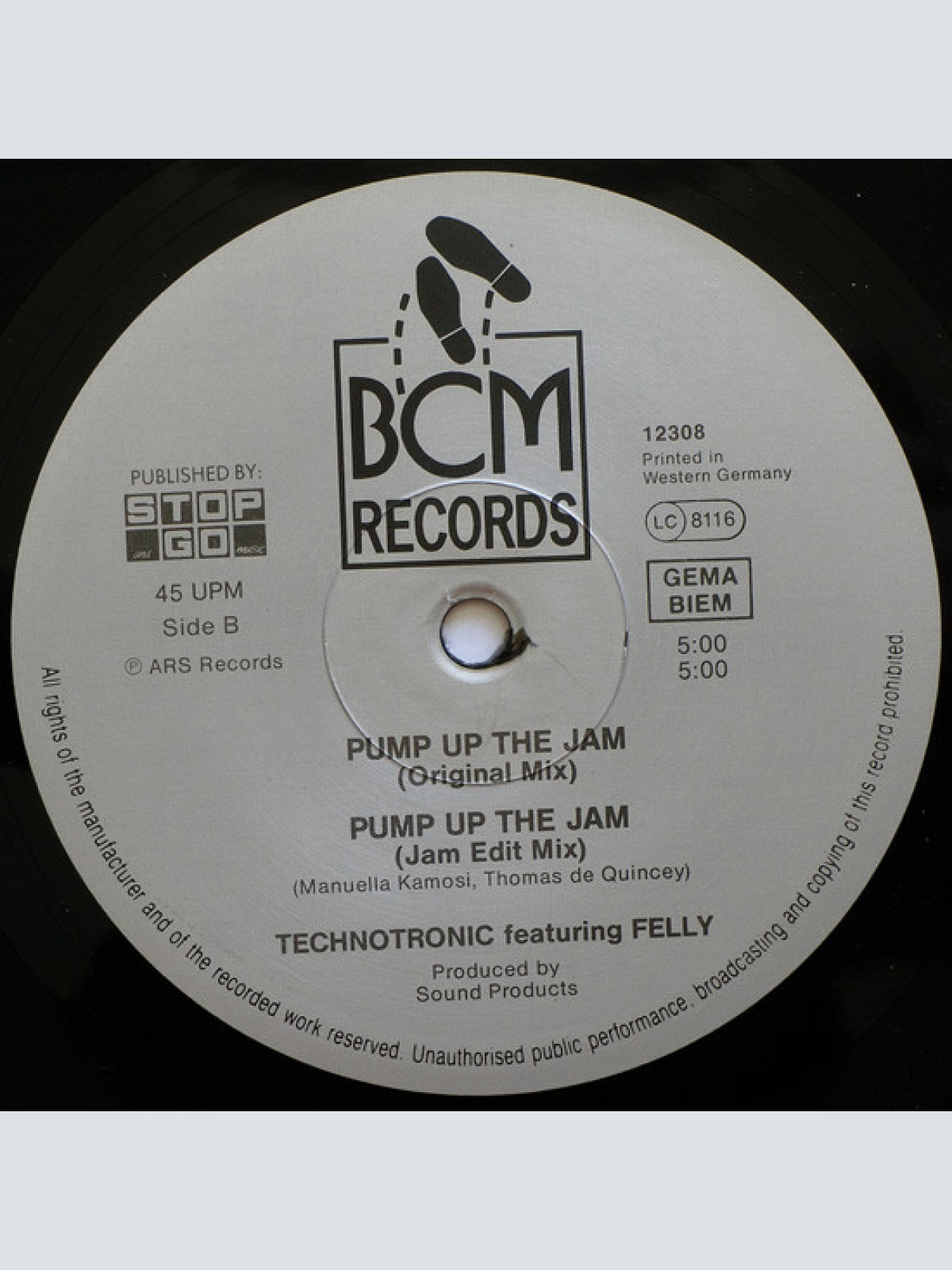 Vinyl / Technotronic Featuring Felly - Pump Up The Jam