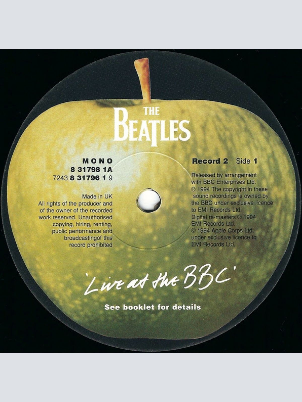 Vinyl / The Beatles - Live At The BBC