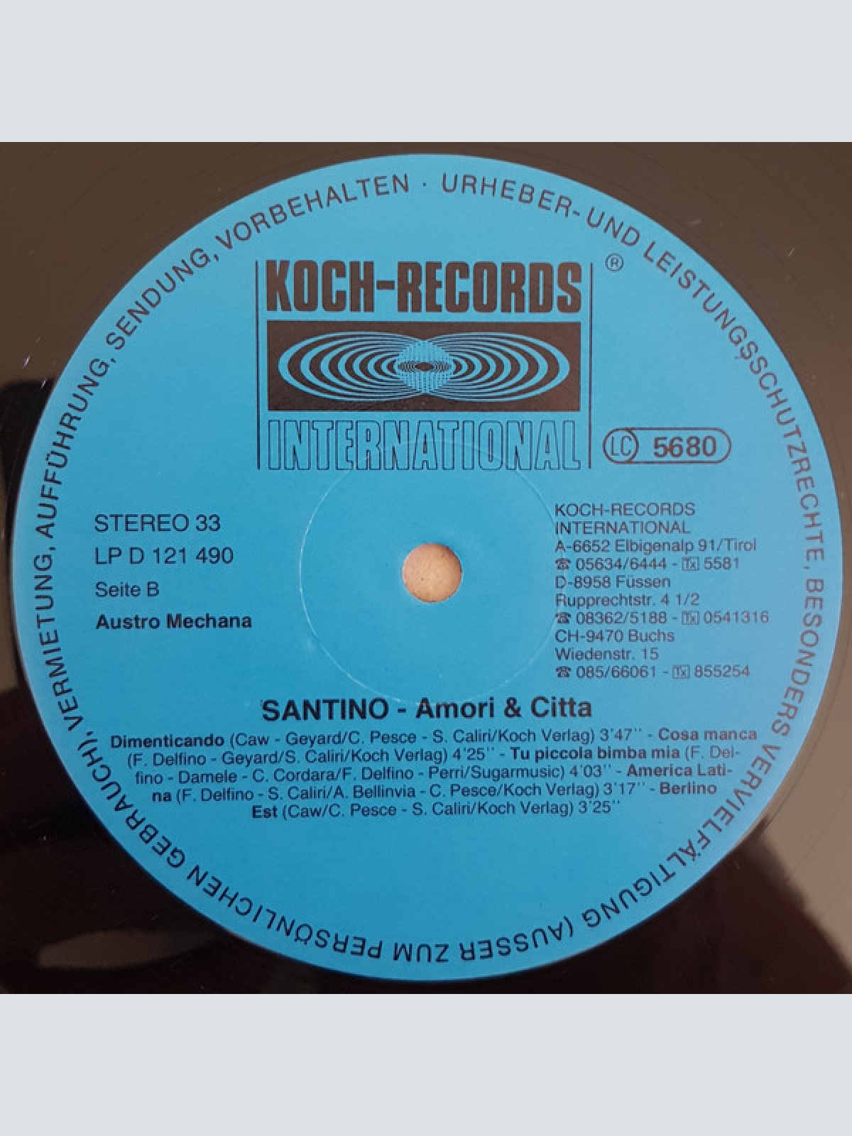 Vinyl / Santino - Amori & Città