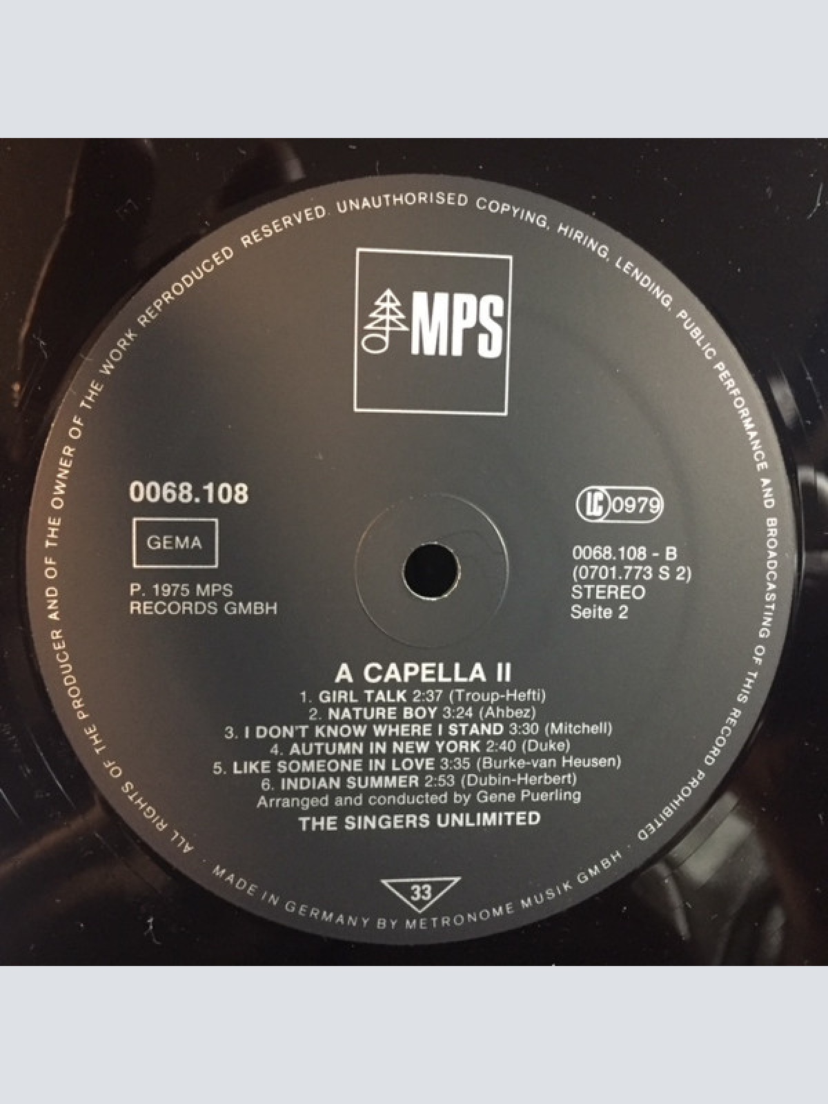 Vinyl / The Singers Unlimited - A Capella II
