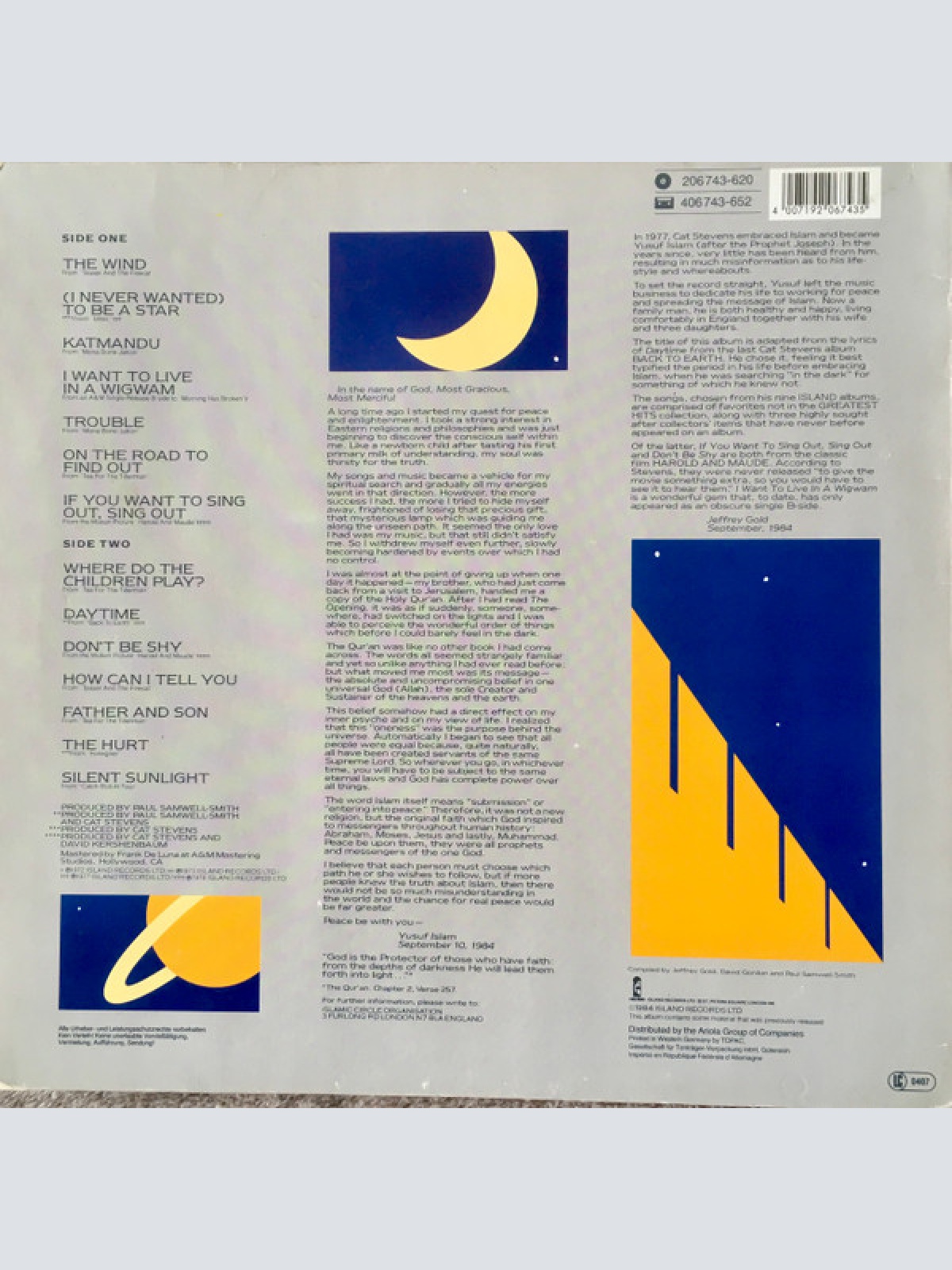 Vinyl / Cat Stevens - Footsteps In The Dark