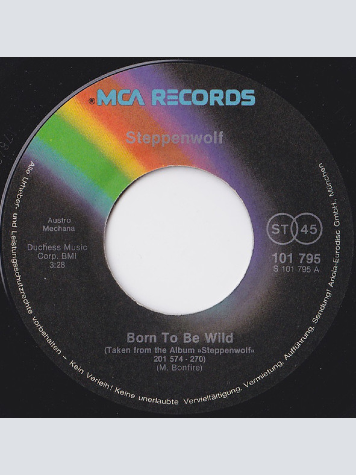 Vinyl / Steppenwolf - Born To Be Wild / Magic Carpet Ride