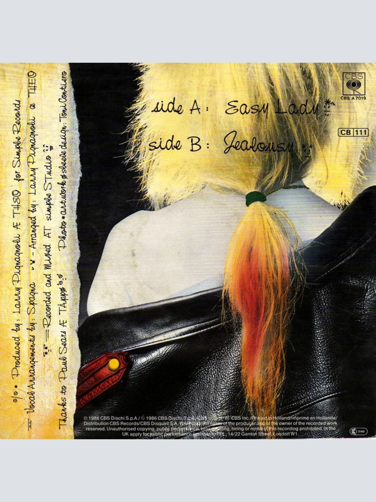 Vinyl / Spagna* - Easy Lady