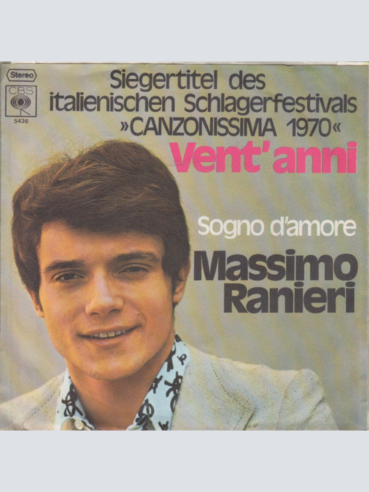 Vinyl / Massimo Ranieri - Vent' Anni / Sogno D'Amore
