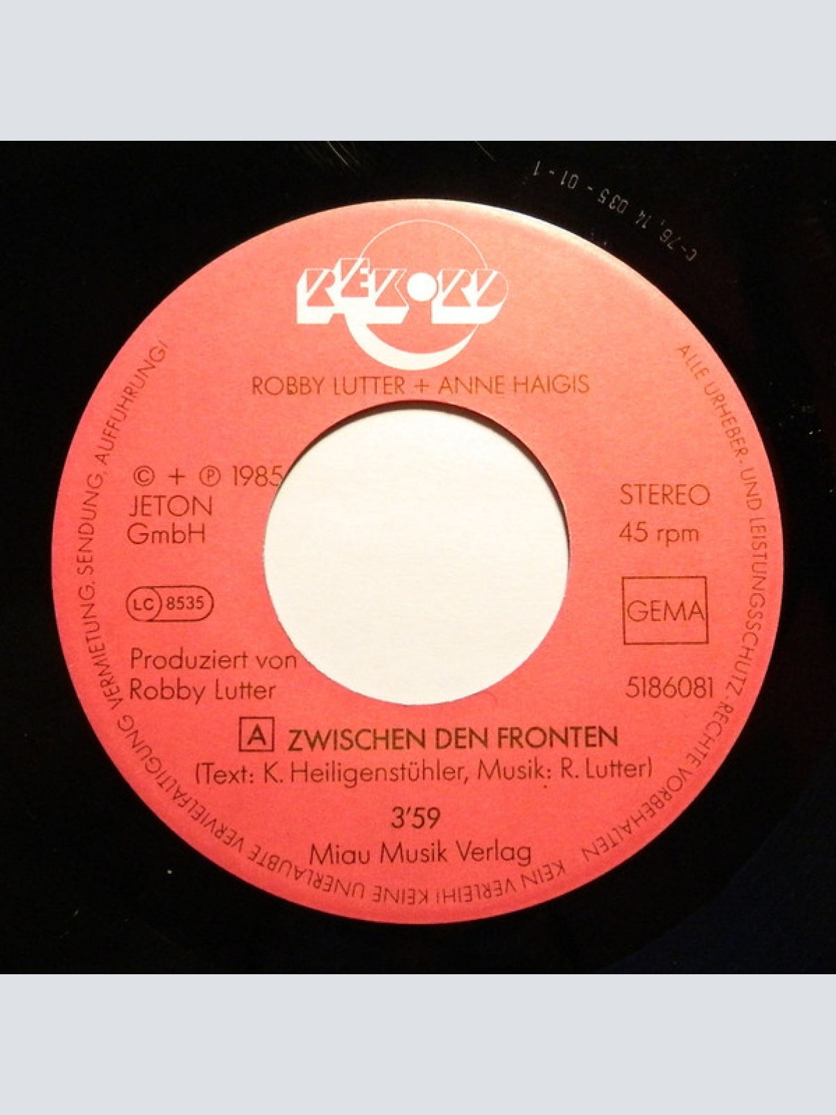 Vinyl / Robby Lutter + Anne Haigis - Zwischen Den Fronten