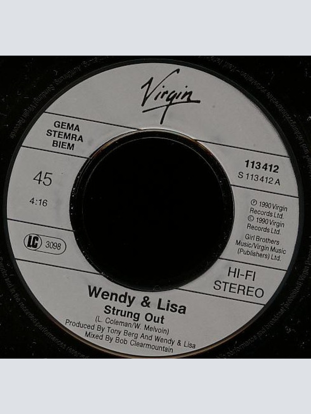 Vinyl / Wendy & Lisa - Strung Out
