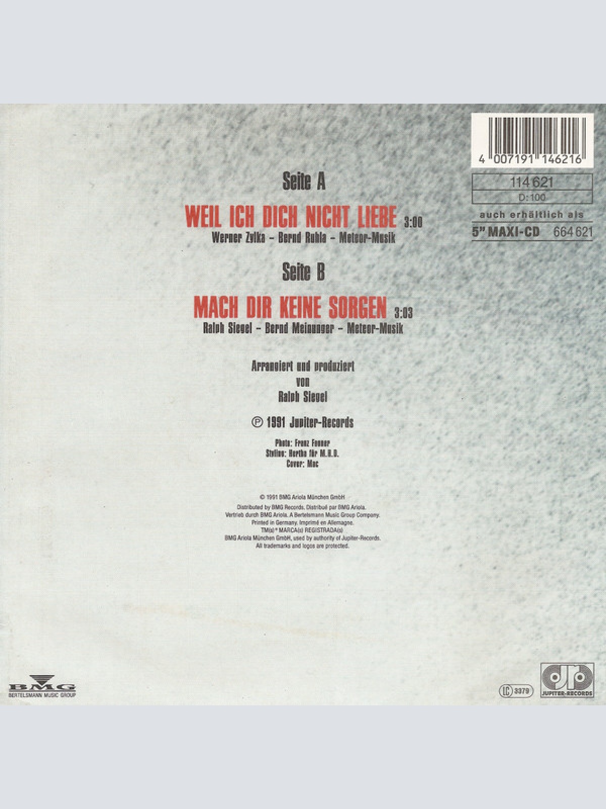 Vinyl / Martin Mann - Weil Ich Dich Nicht Liebe