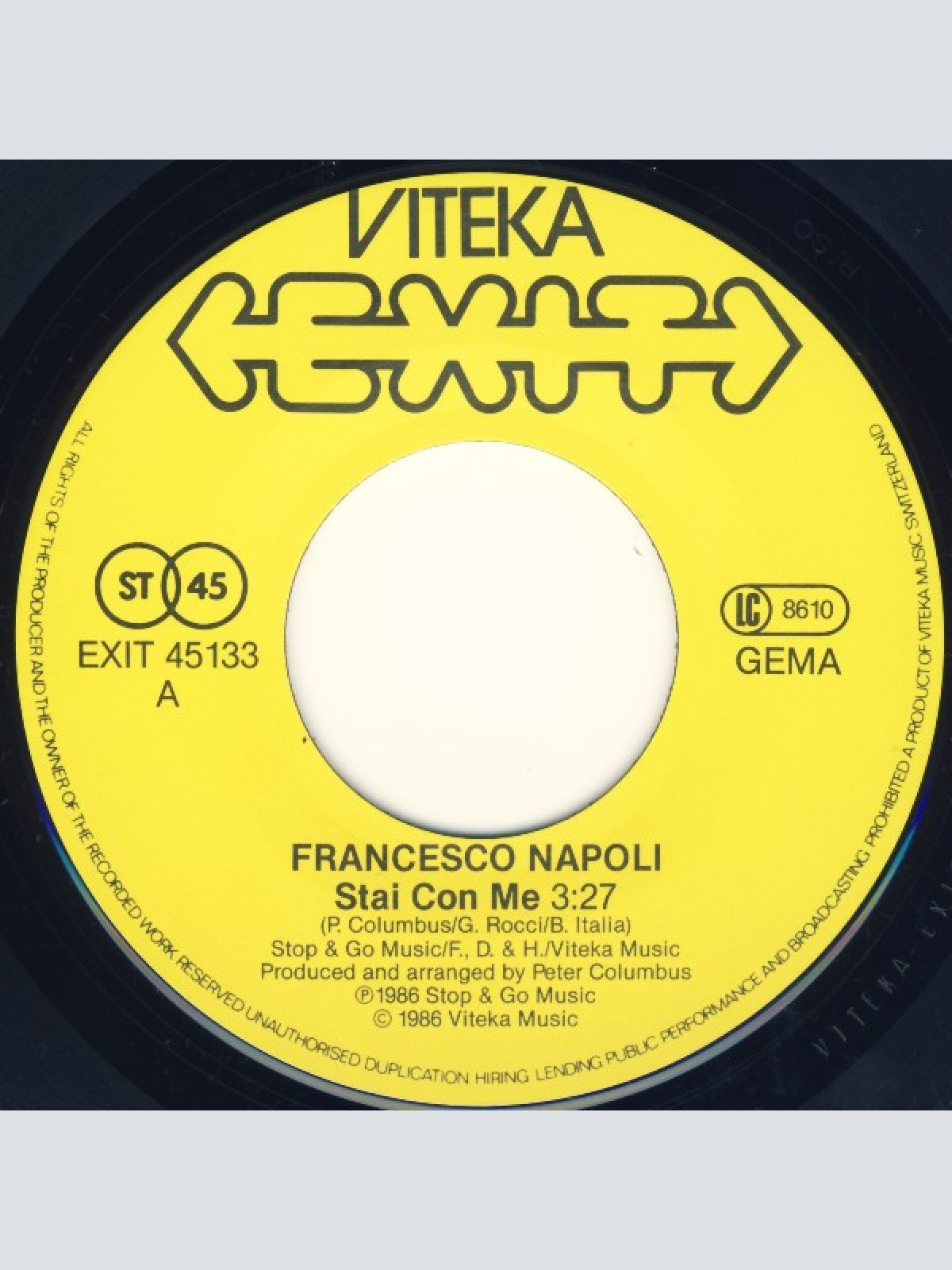 Vinyl / Francesco Napoli - Stai Con Me