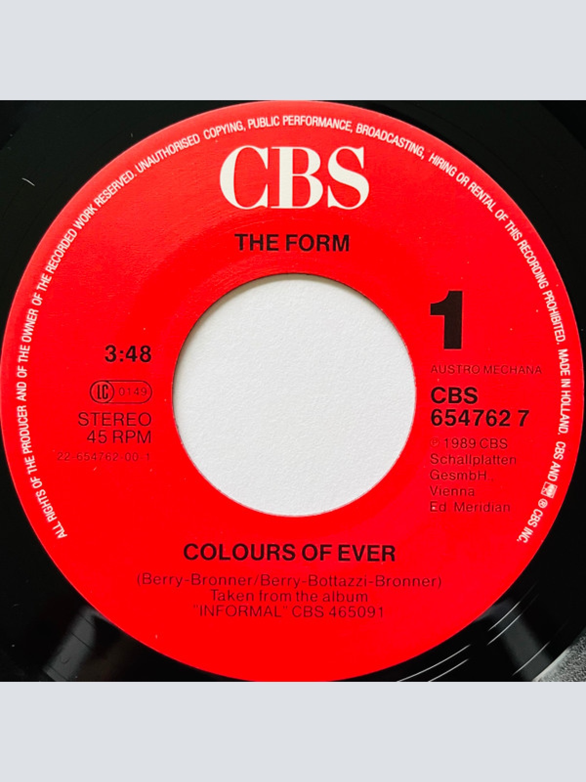 Vinyl / The Form - Colours Of Ever