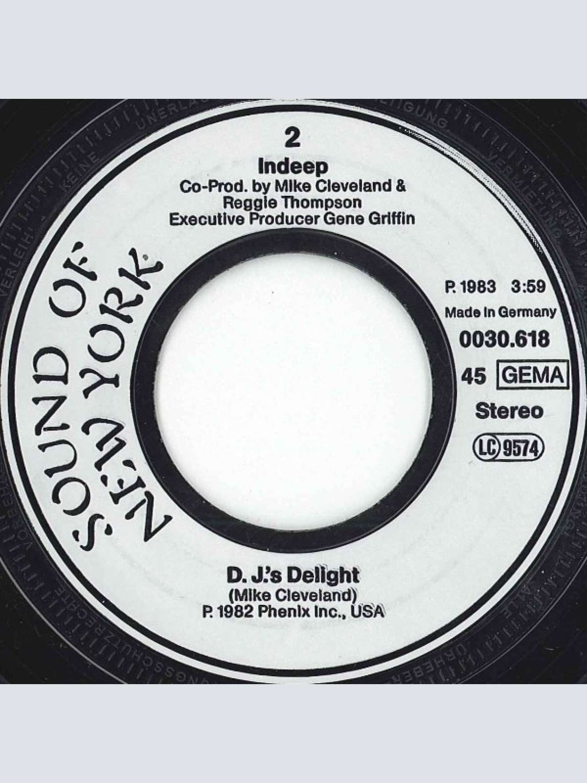 Vinyl / Indeep - Last Night A D.J. Saved My Life