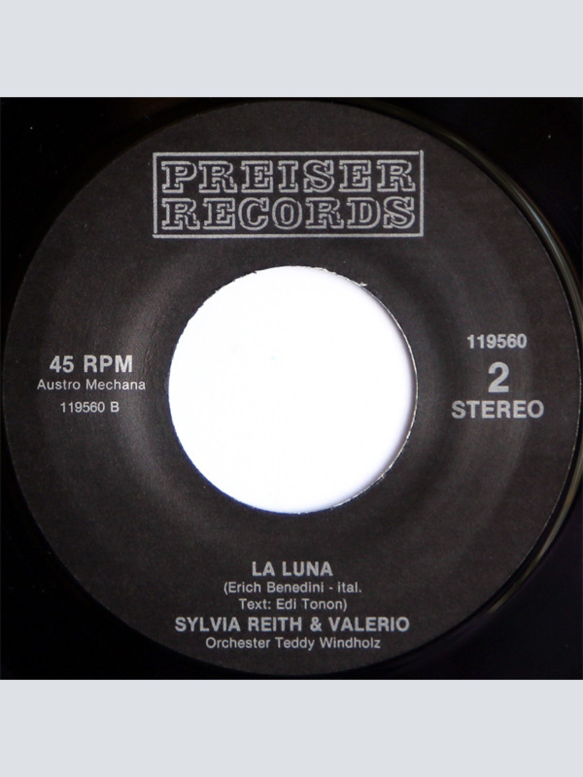 Vinyl / Sylvia Reith - Adios, Good Bye / La Luna