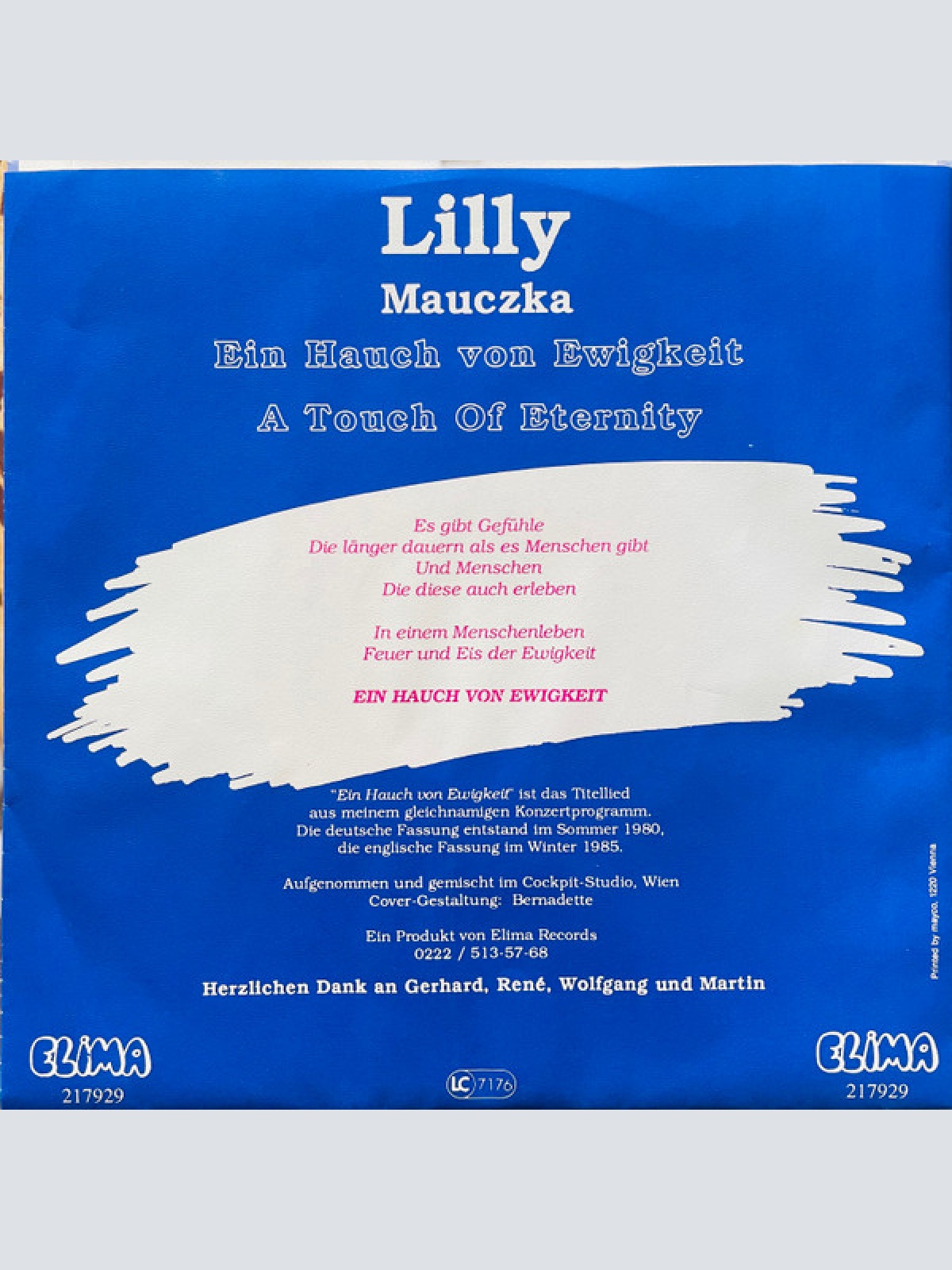 Vinyl / Lilly Mauczka - Ein Hauch von Ewigkeit