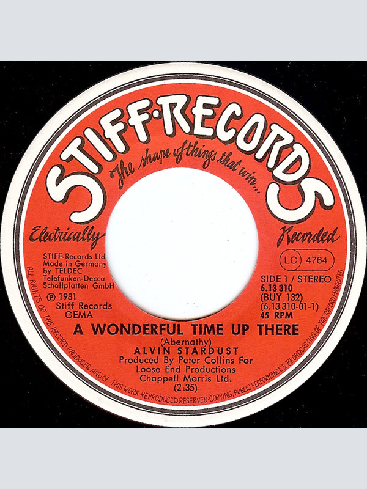 Vinyl / Alvin Stardust - A Wonderful Time Up There