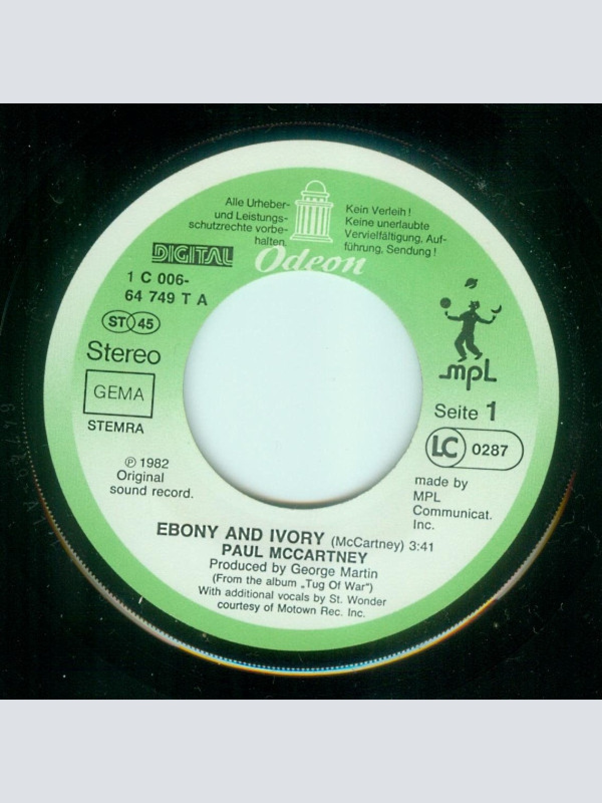 Vinyl / Paul McCartney - Ebony And Ivory