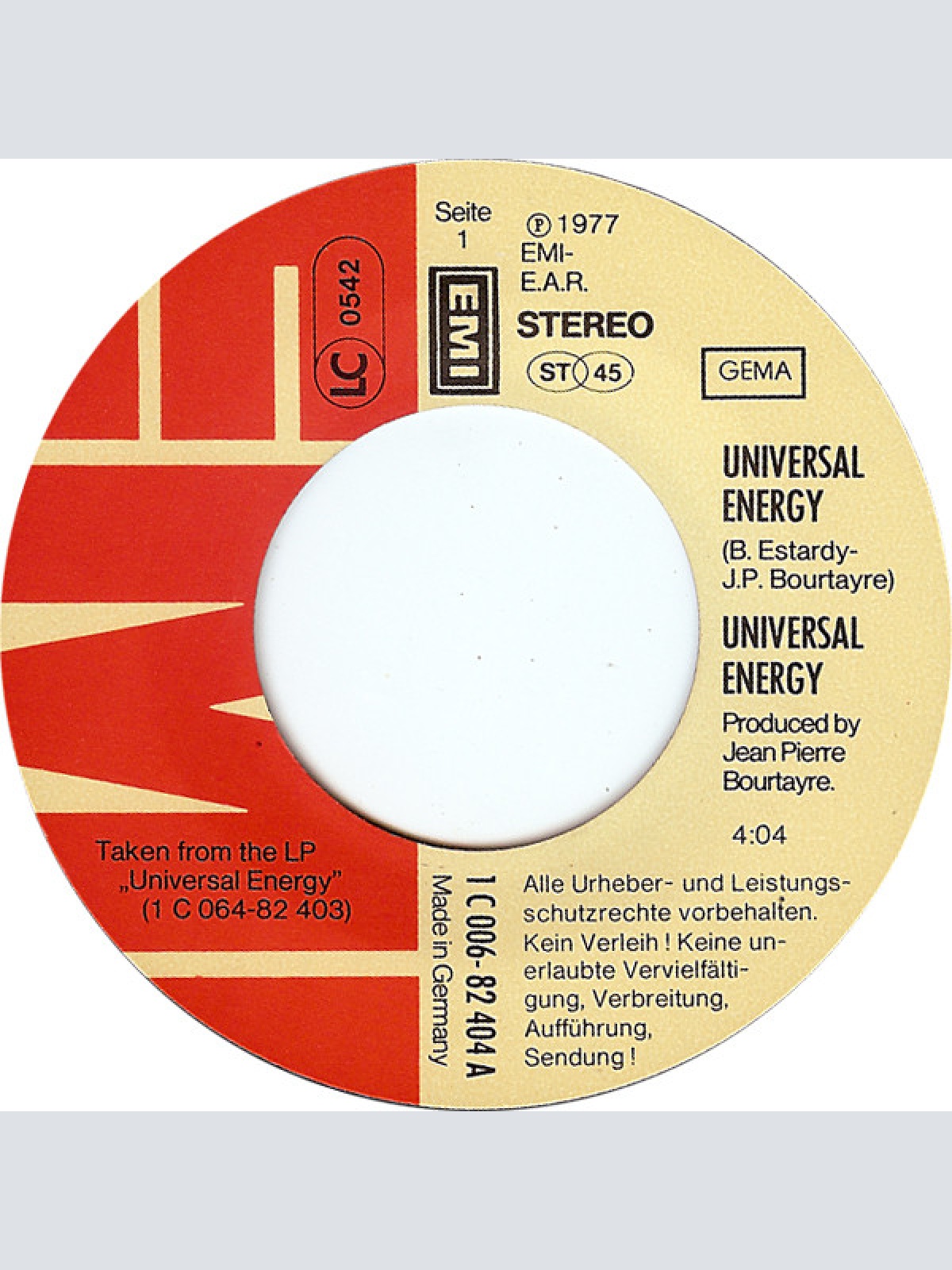 Vinyl / Universal Energy - Universal Energy