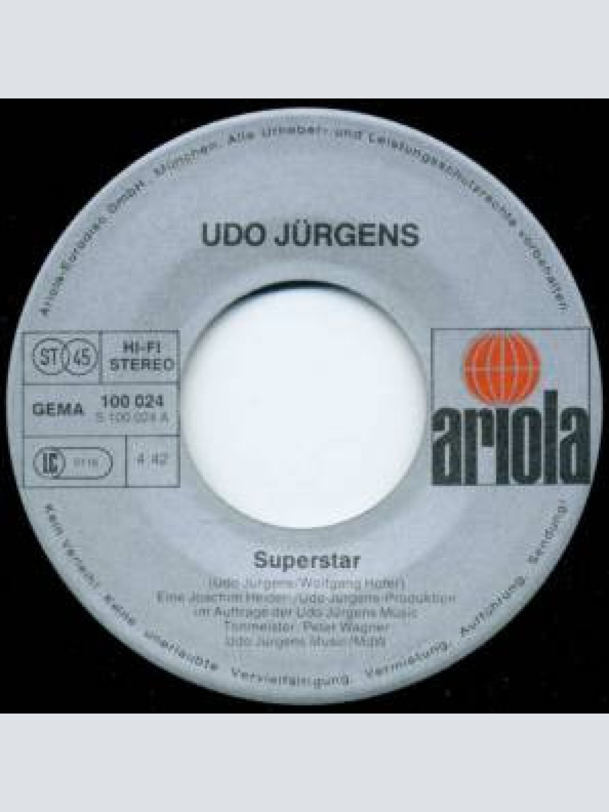 Vinyl / Udo Jürgens - Super Star / Wien