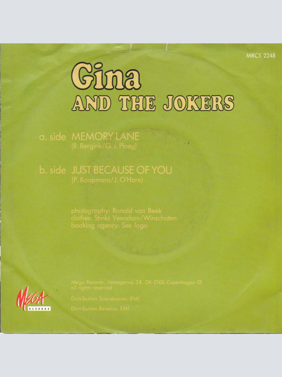 Vinyl / Gina And The Jokers - Memory Lane